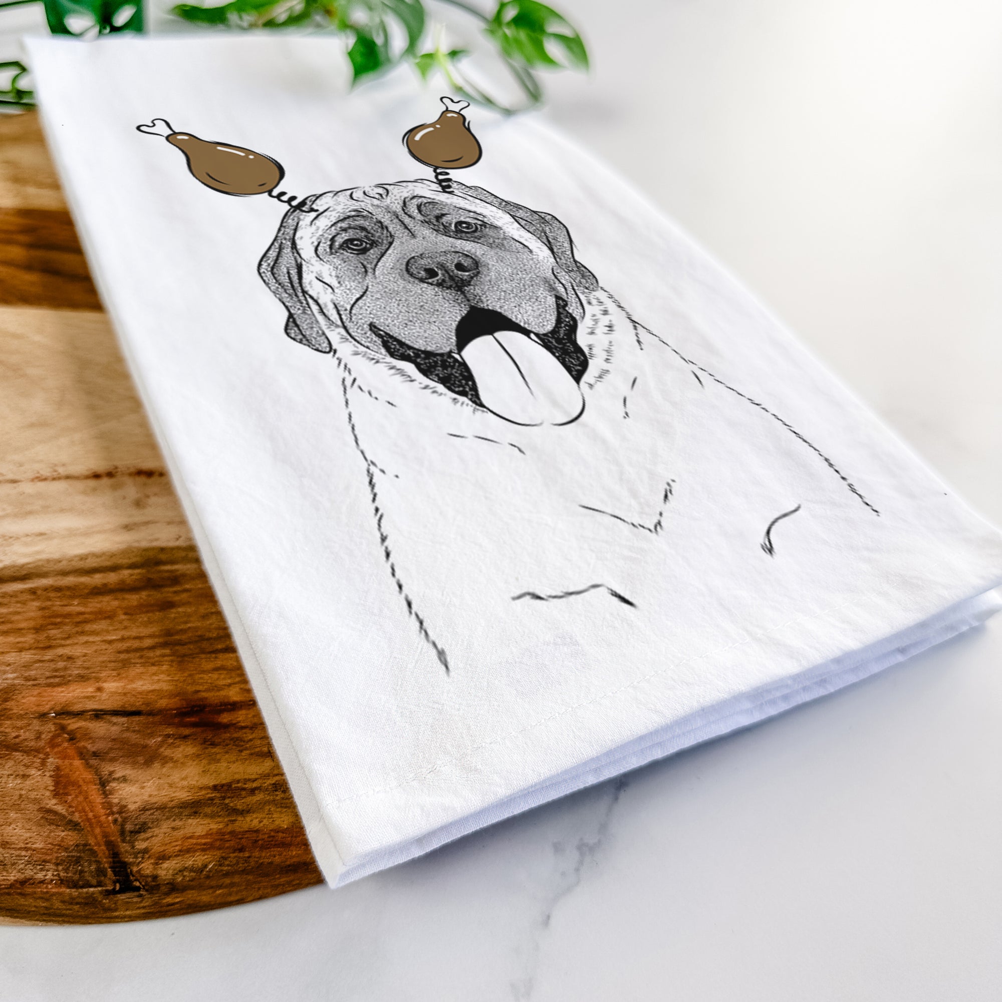 Remmie the English Mastiff Tea Towel