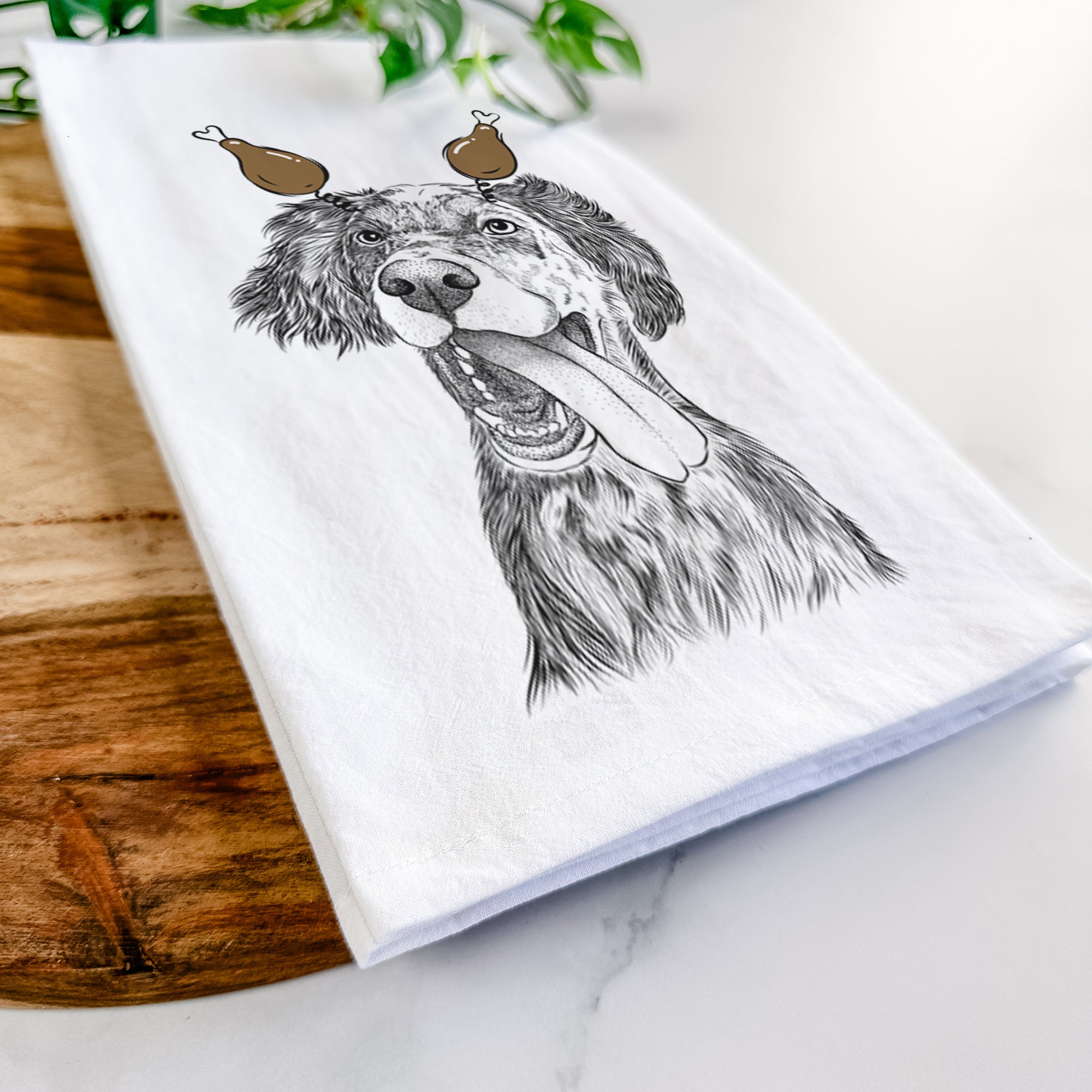 Renly the English Setter Tea Towel