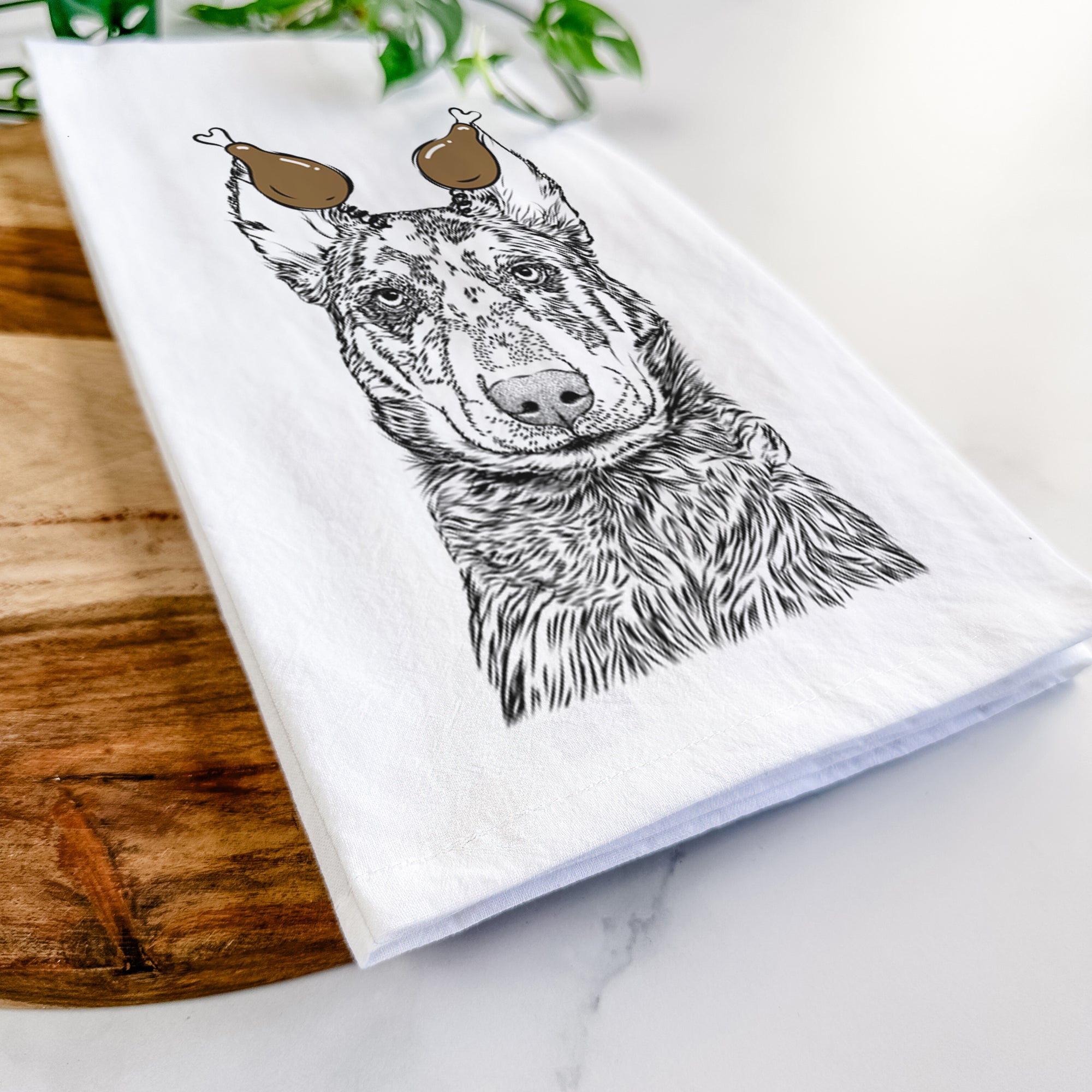 Riggs the Beauceron Tea Towel