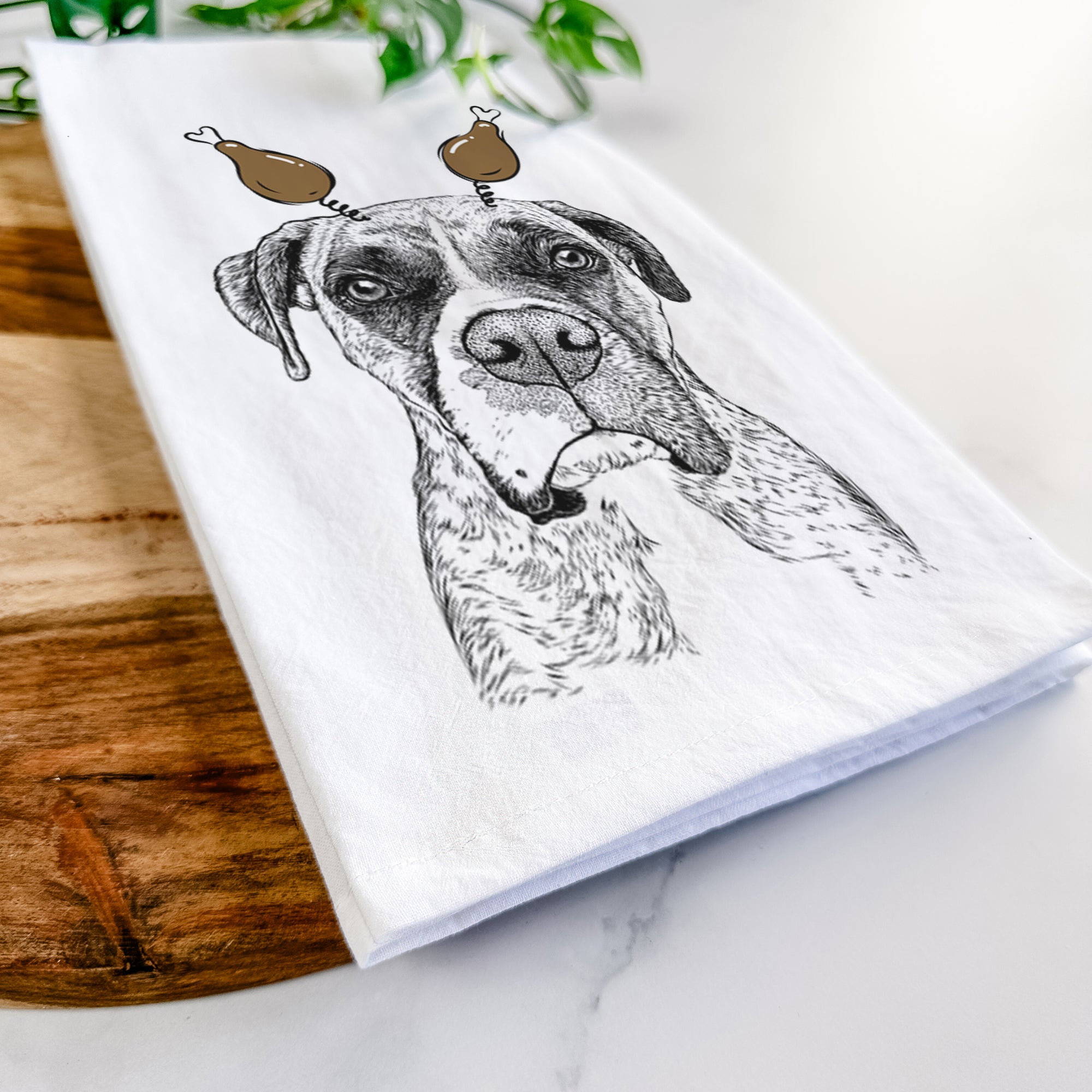 Rowdy Rex the Boxer Tea Towel