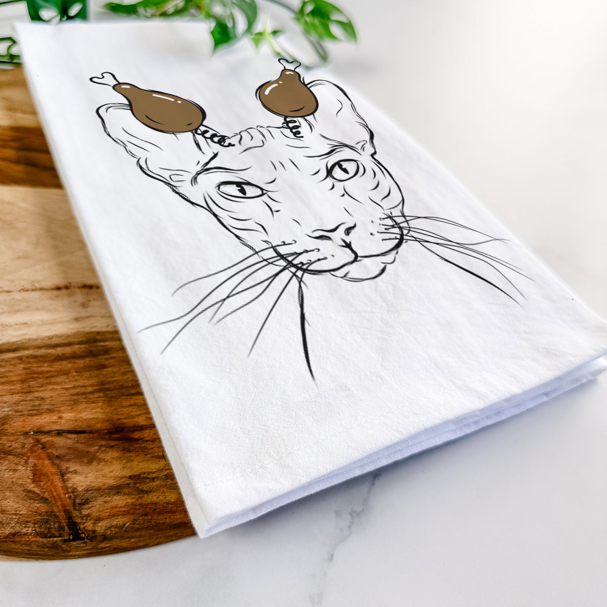 Sammy the Spinx Cat Tea Towel