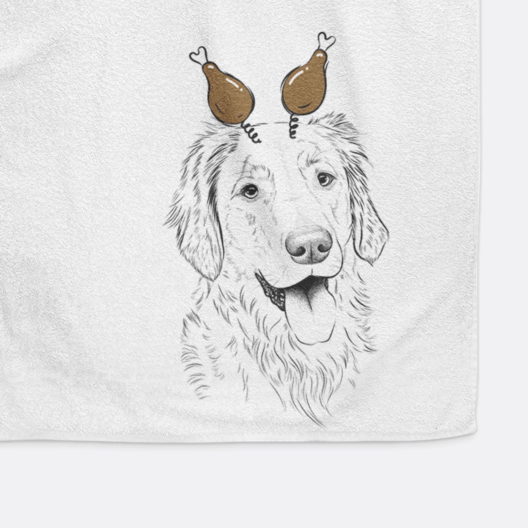 Semba the Golden Retriever Decorative Hand Towel