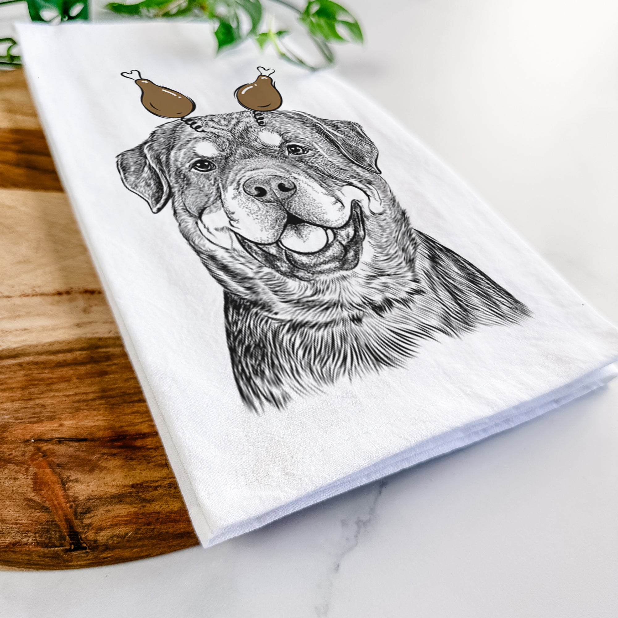 Sig the Rottweiler Tea Towel