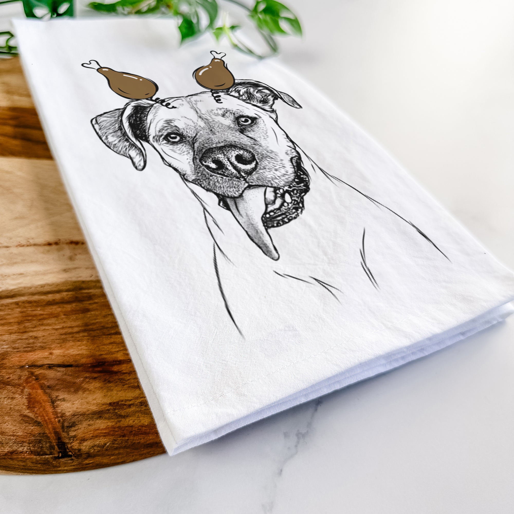 Sir Jake the Boxer Tea Towel