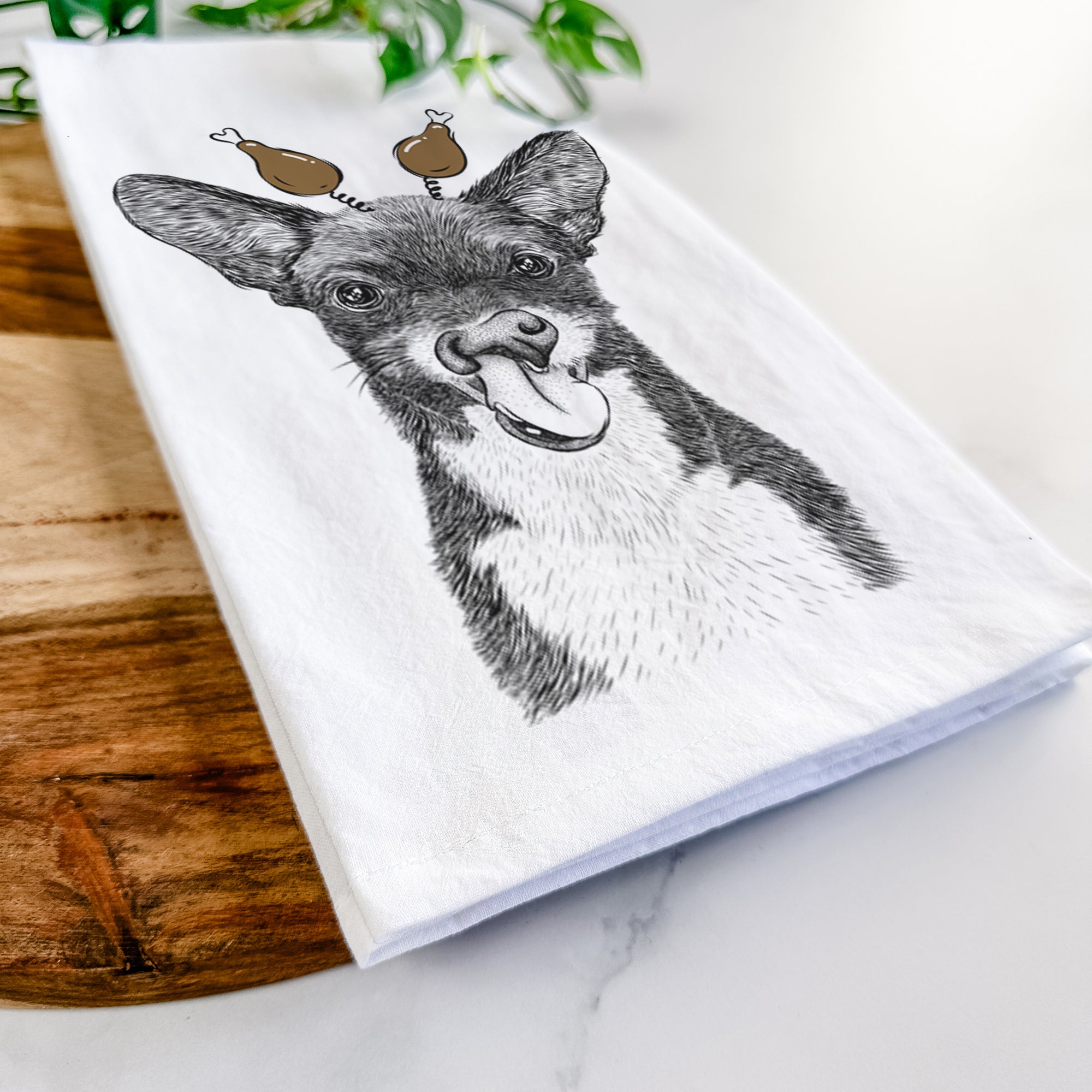 Sprout the Chihuahua Mix Tea Towel