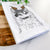 Stache the Longhaired Mustard Cat Tea Towel