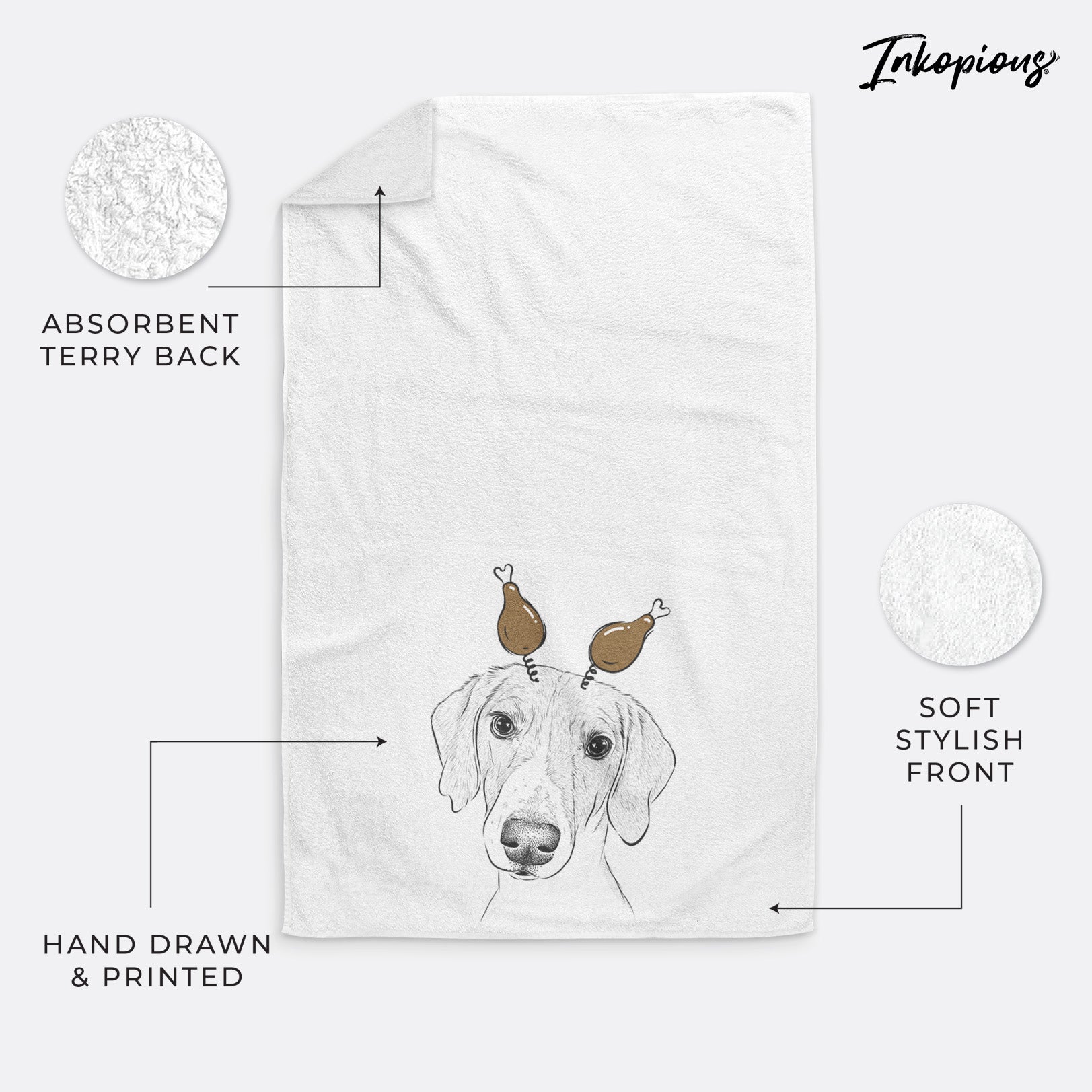 Stanley the Foxhound Decorative Hand Towel