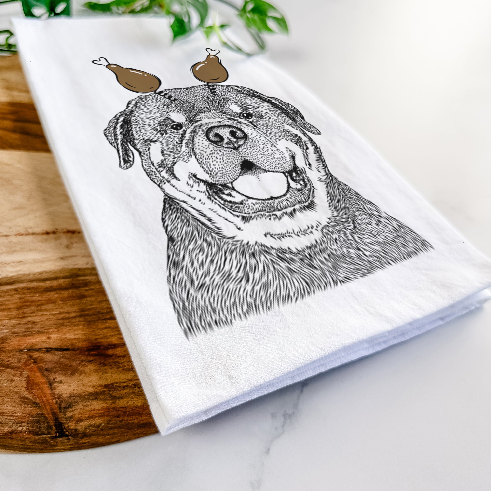 Titan the Rottweiler Tea Towel