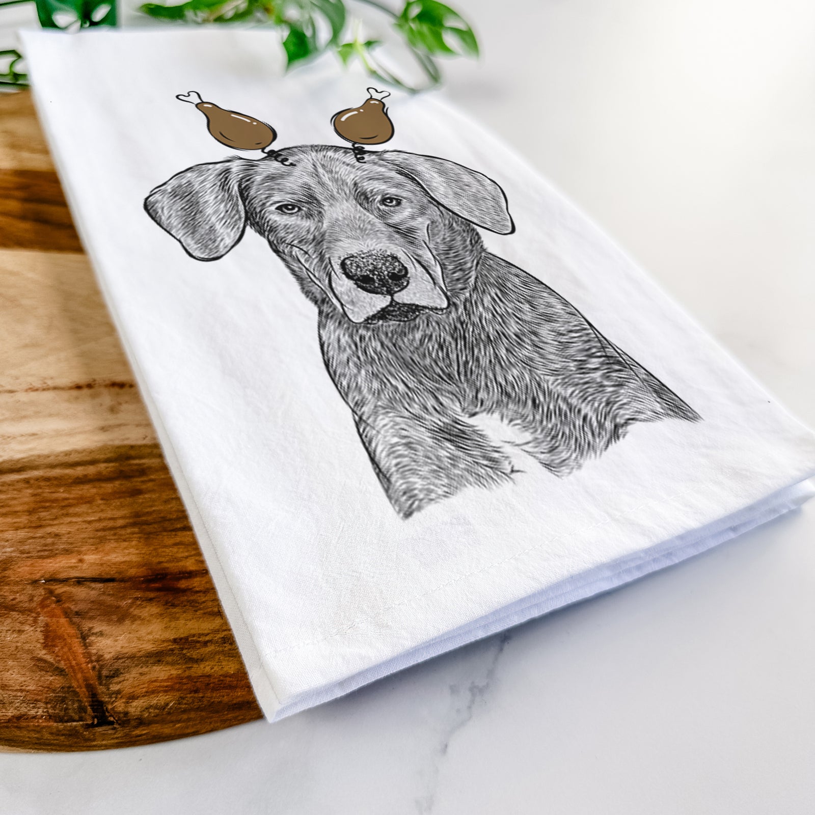 Tom the Lab Dane Mix Tea Towel