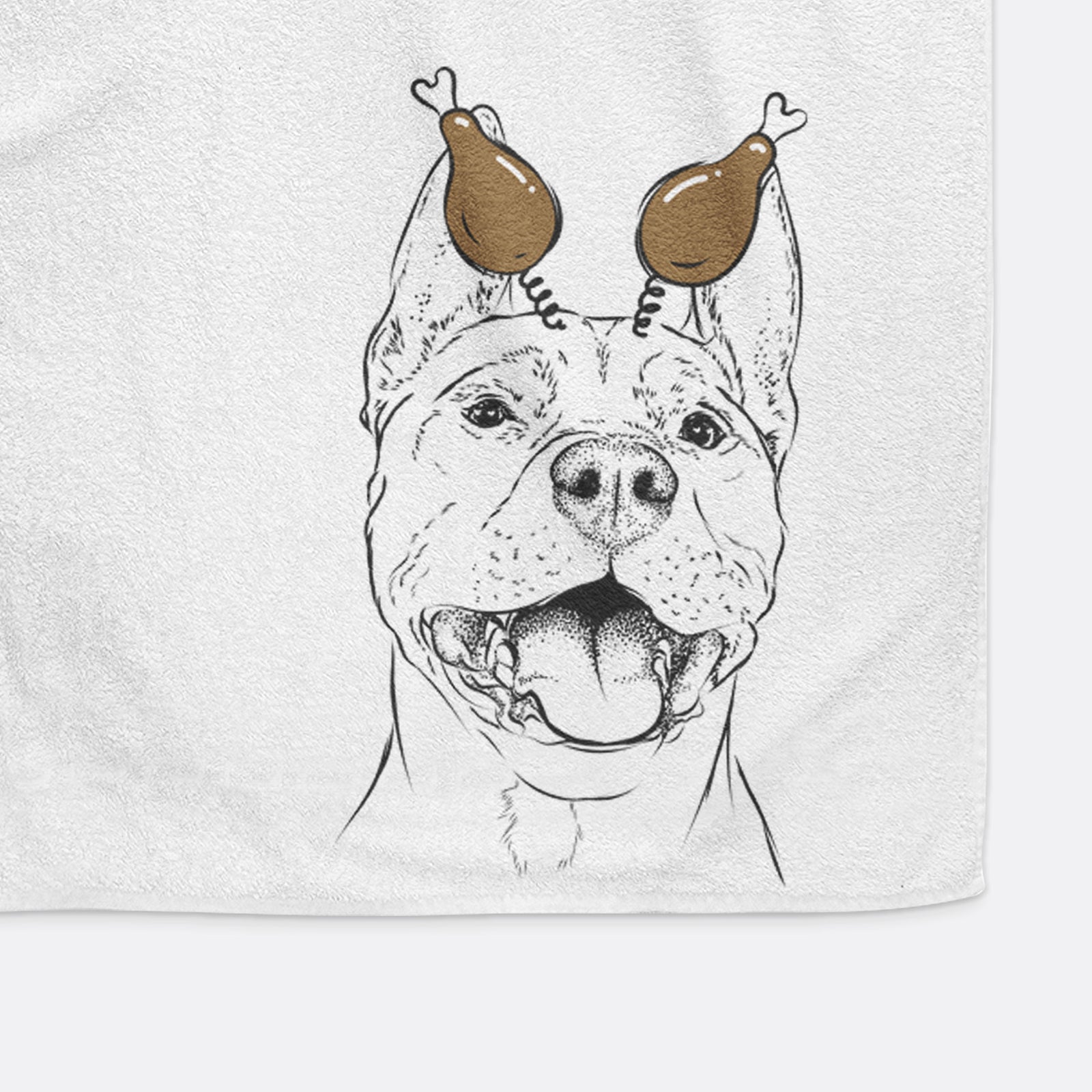 Wally the Pitbull Decorative Hand Towel