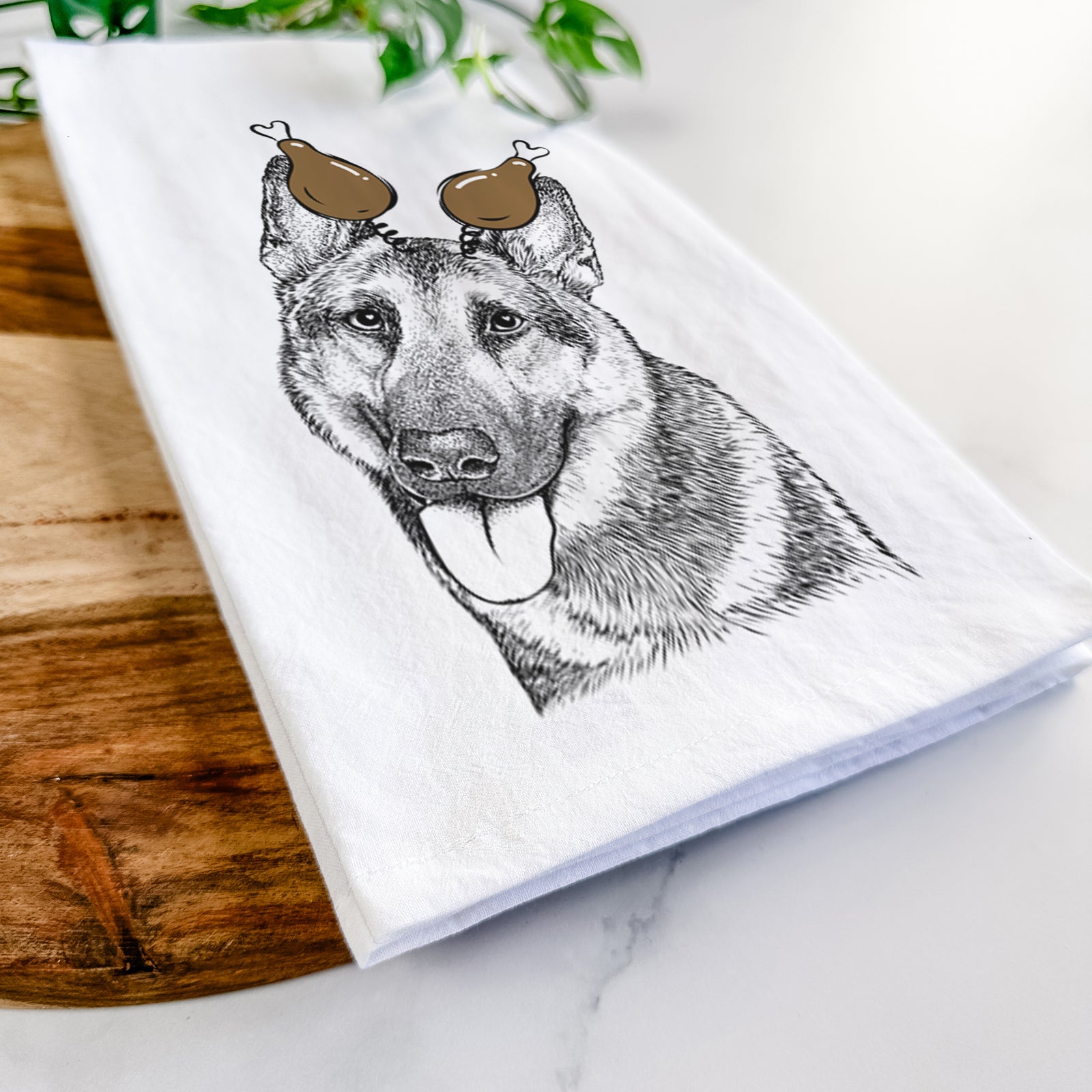 Whitaker the German Shepherd Tea Towel