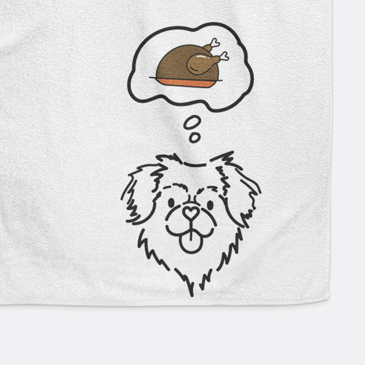 Turkey Thoughts Tibetan Spaniel - Jiji - Decorative Hand Towel