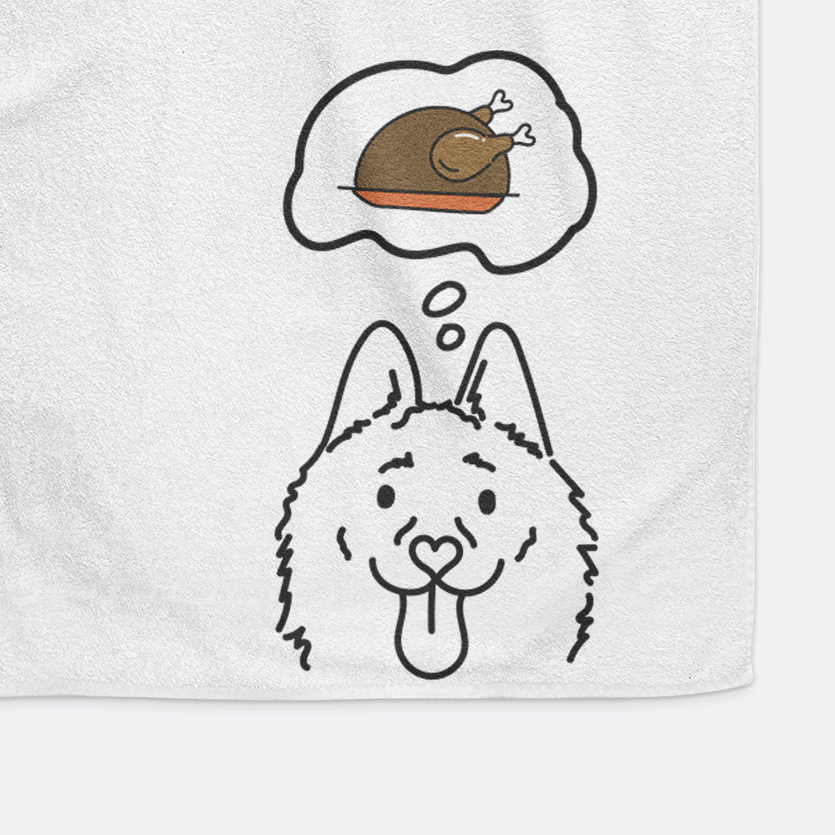 Turkey Thoughts Schipperke - Meeko - Decorative Hand Towel