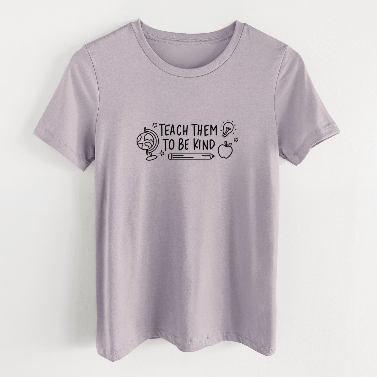 Teach Them To Be Kind - Women&#39;s Lightweight Relaxed Fit 100% Cotton Crewneck
