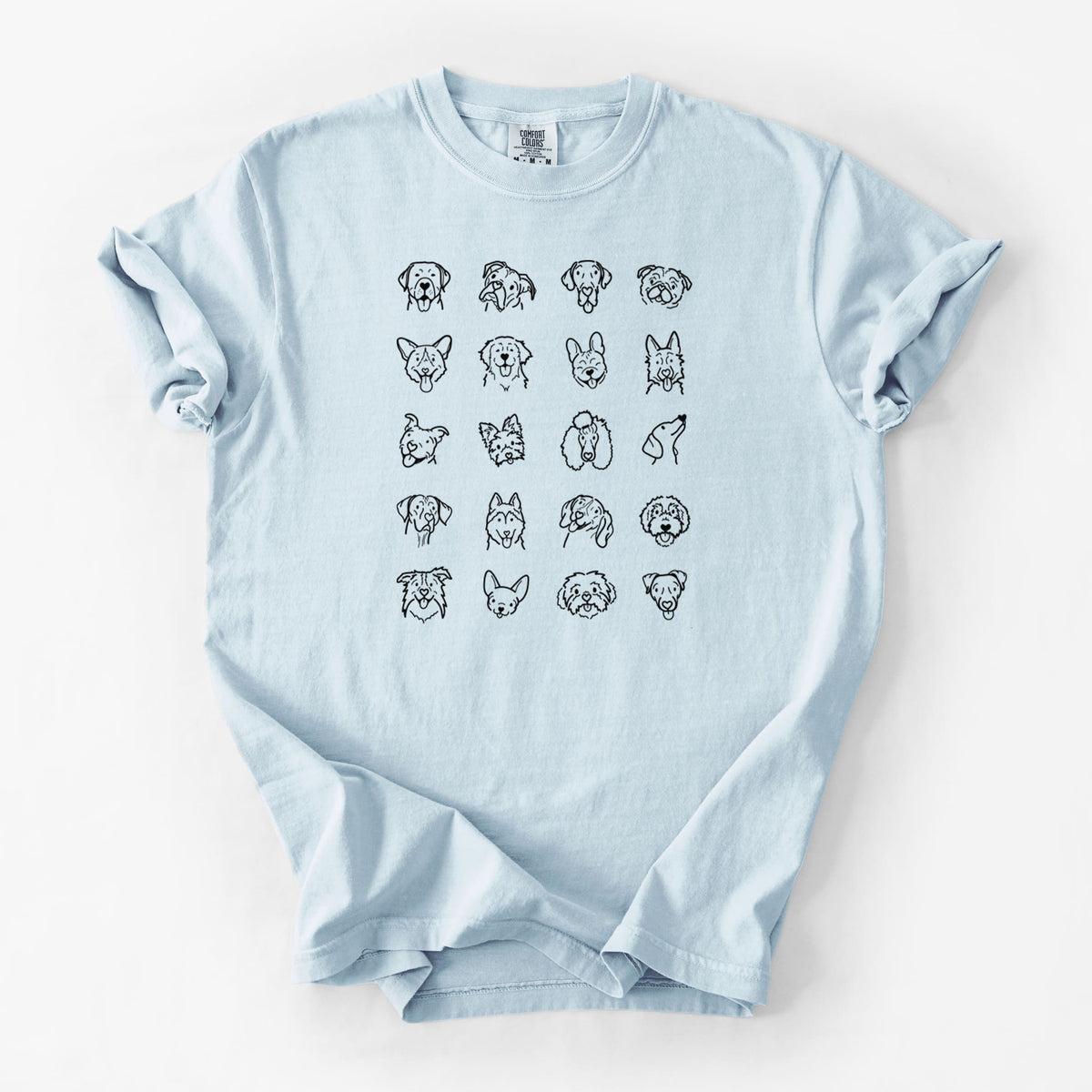 They Doggy Bunch - Unisex Comfort Colors Garment-Dyed Heavyweight T-shirt in Chambray