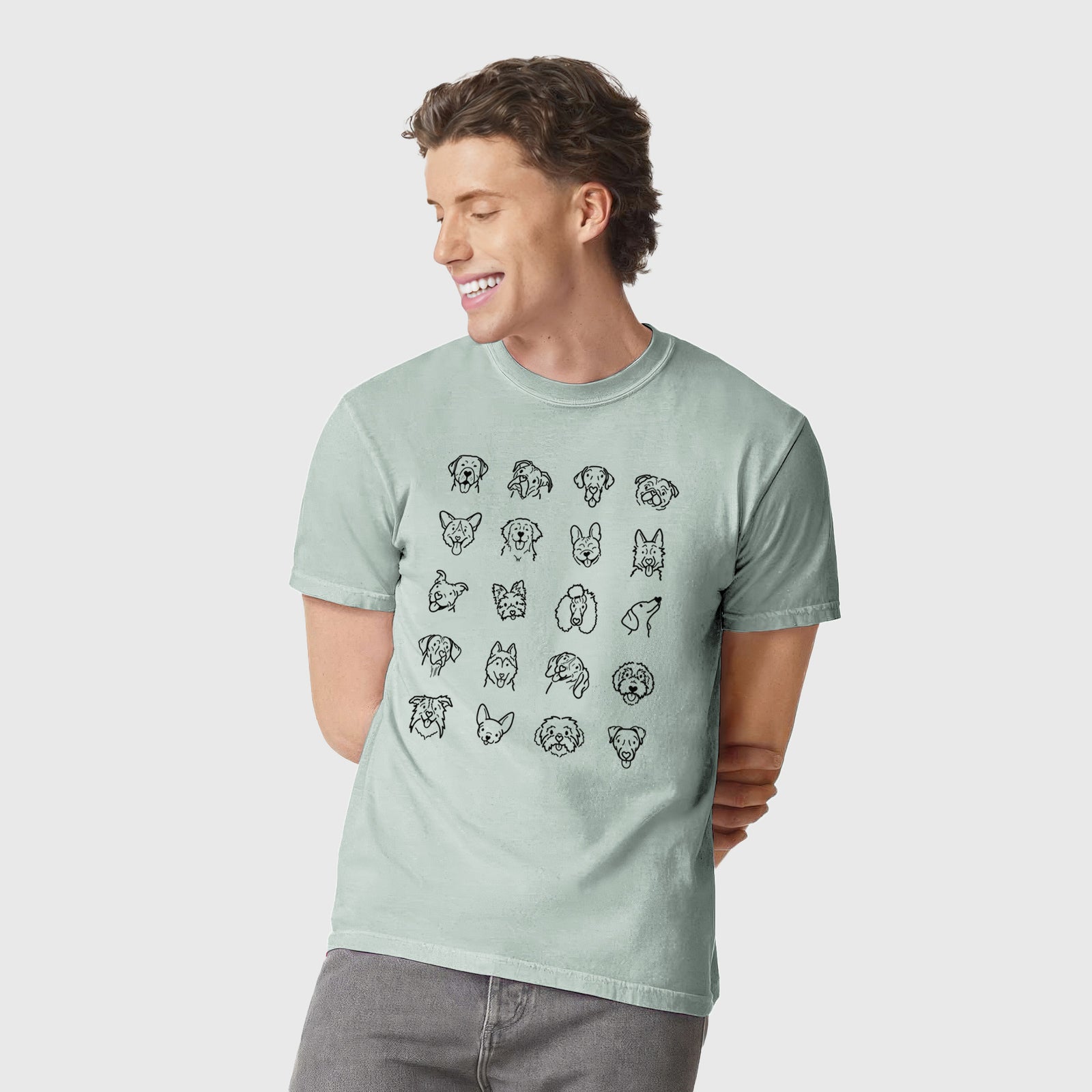 They Doggy Bunch - Unisex Comfort Colors Garment-Dyed Heavyweight T-shirt, worn by model