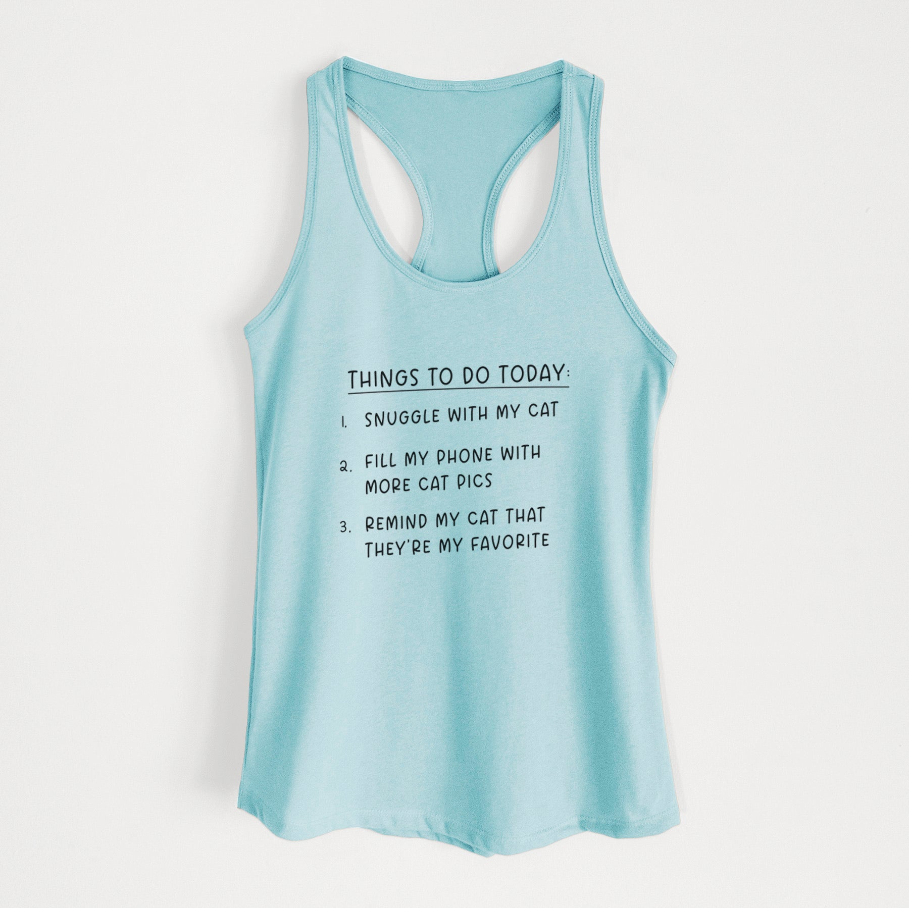 Things to Do Today - Snuggle with Cat - Women's Racerback Tanktop