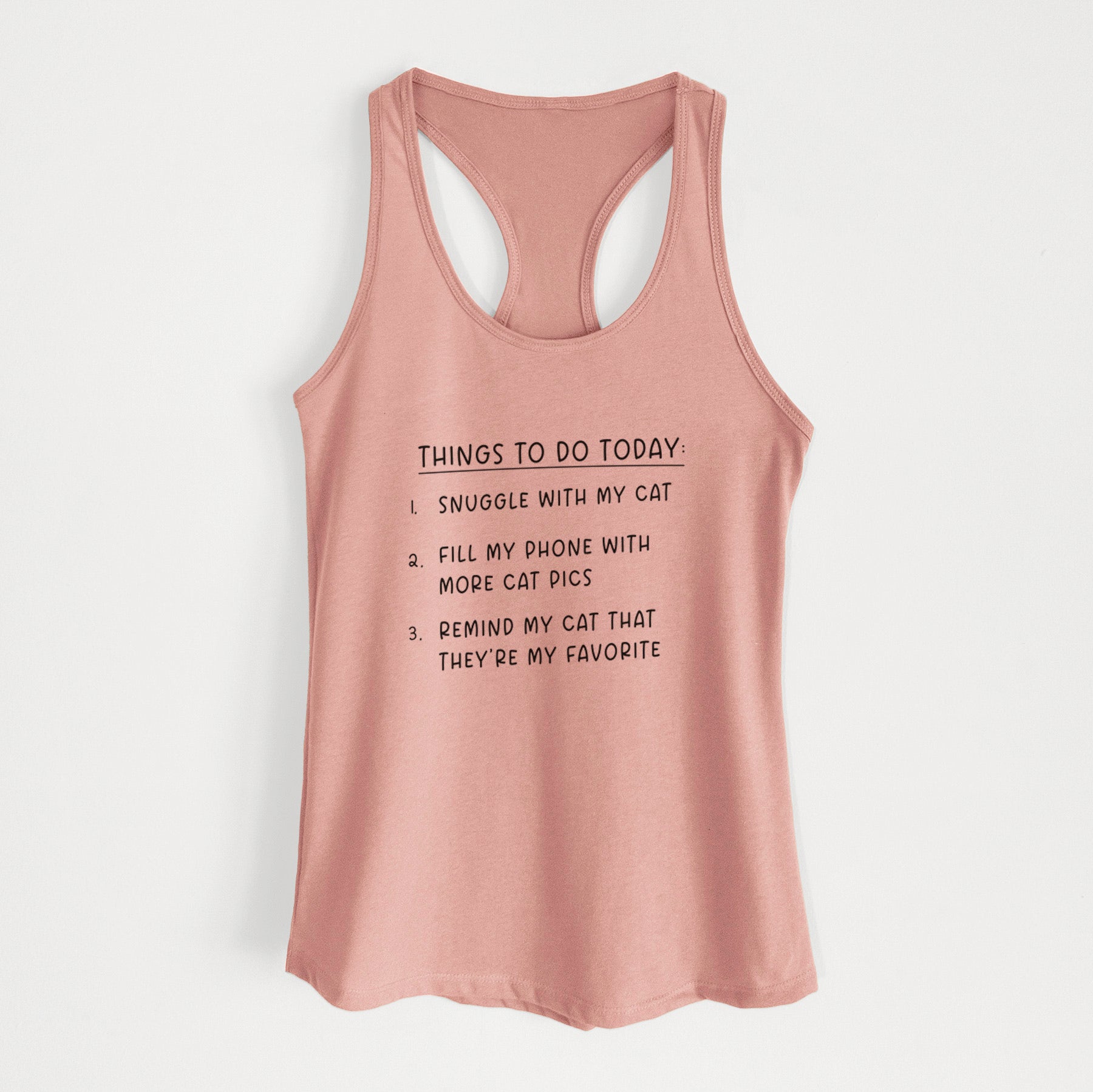 Things to Do Today - Snuggle with Cat - Women's Racerback Tanktop