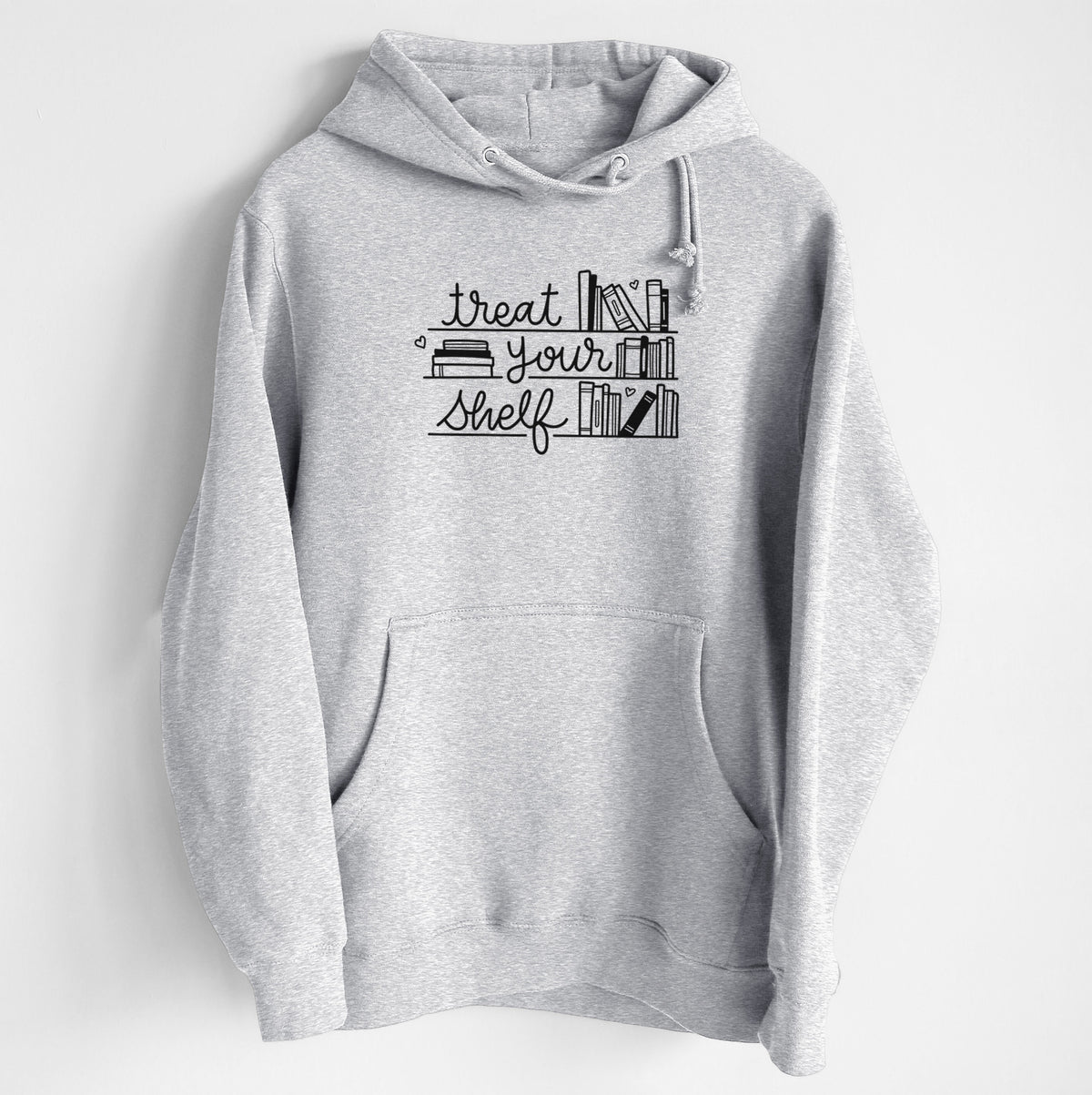 Treat Your Shelf - Book Pun - Heavyweight Fleece Hoodie