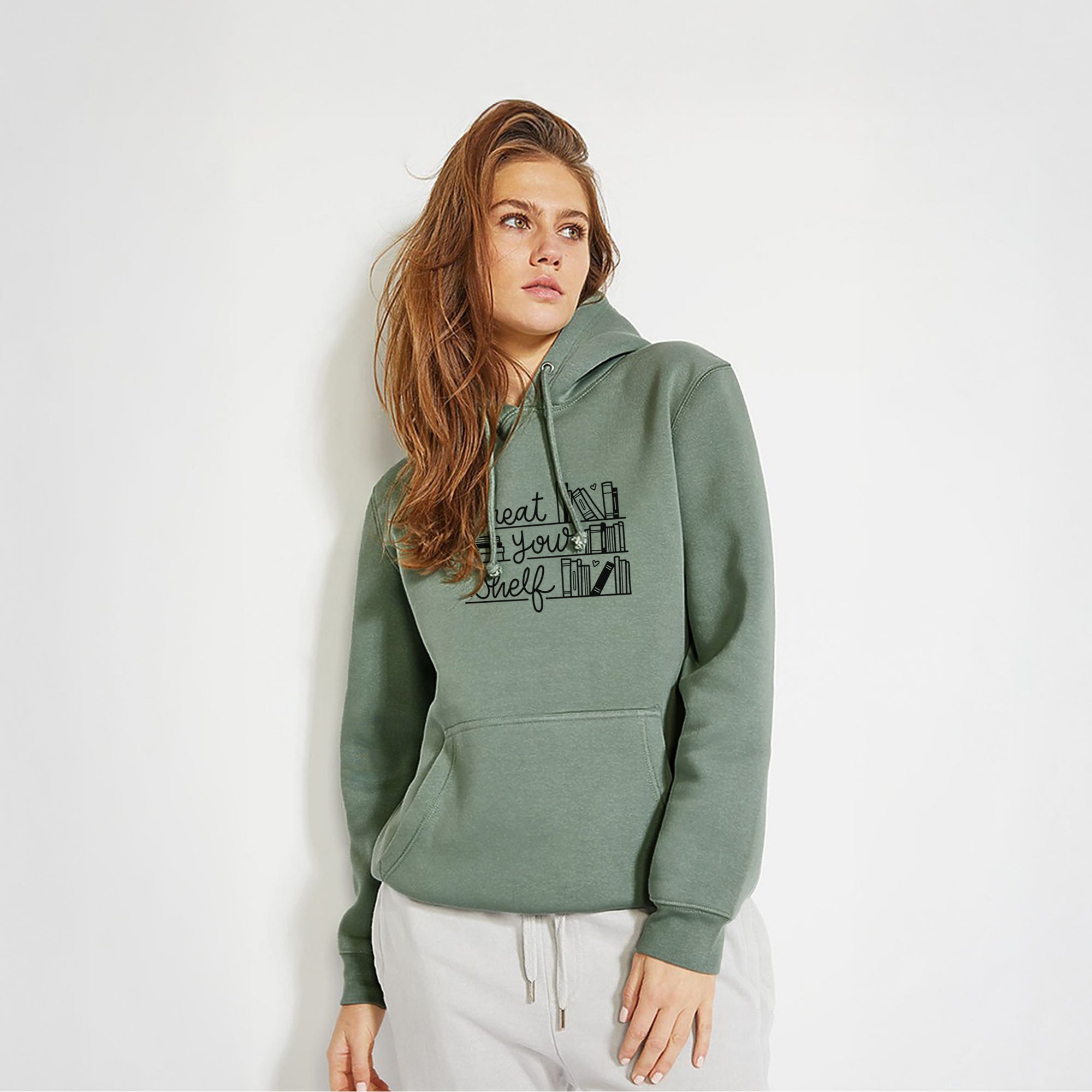Treat Your Shelf - Book Pun - Heavyweight Fleece Hoodie