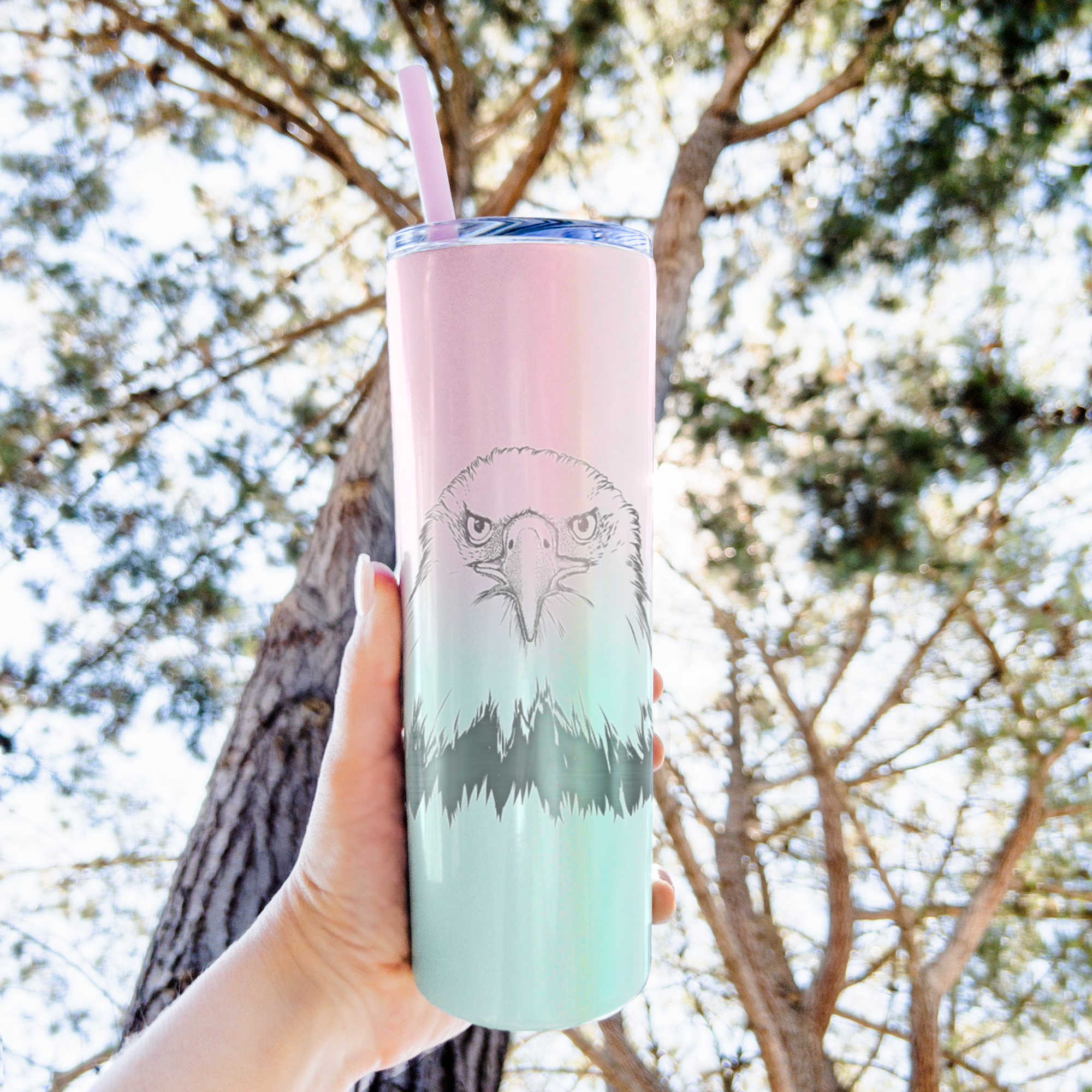 Sam the Bald Eagle - 20oz Skinny Tumbler