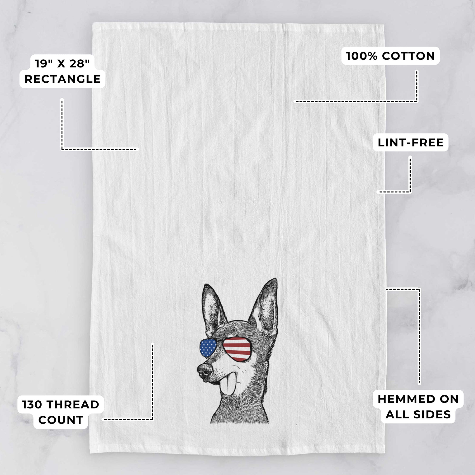 Aaron the Chihuahua Tea Towel