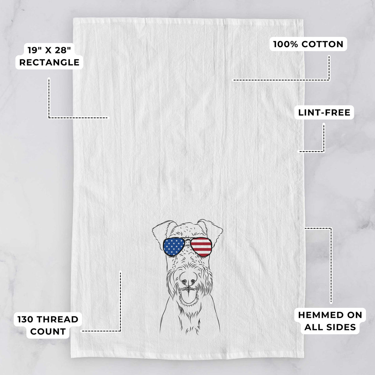 Andy the Airedale Terrier Tea Towel