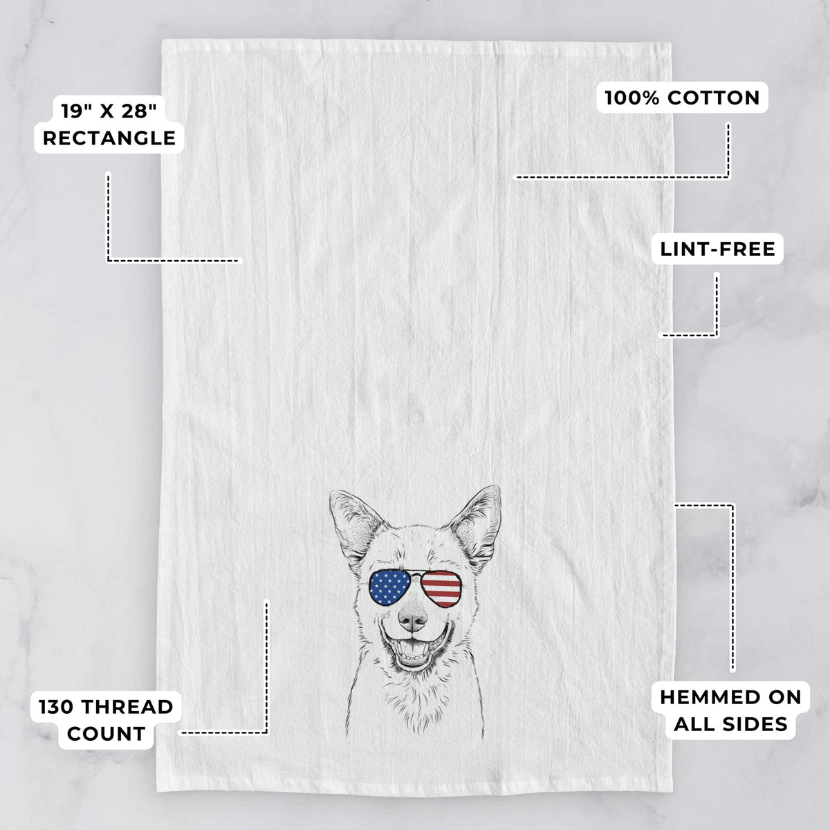 Arden the Australian Kelpie Tea Towel