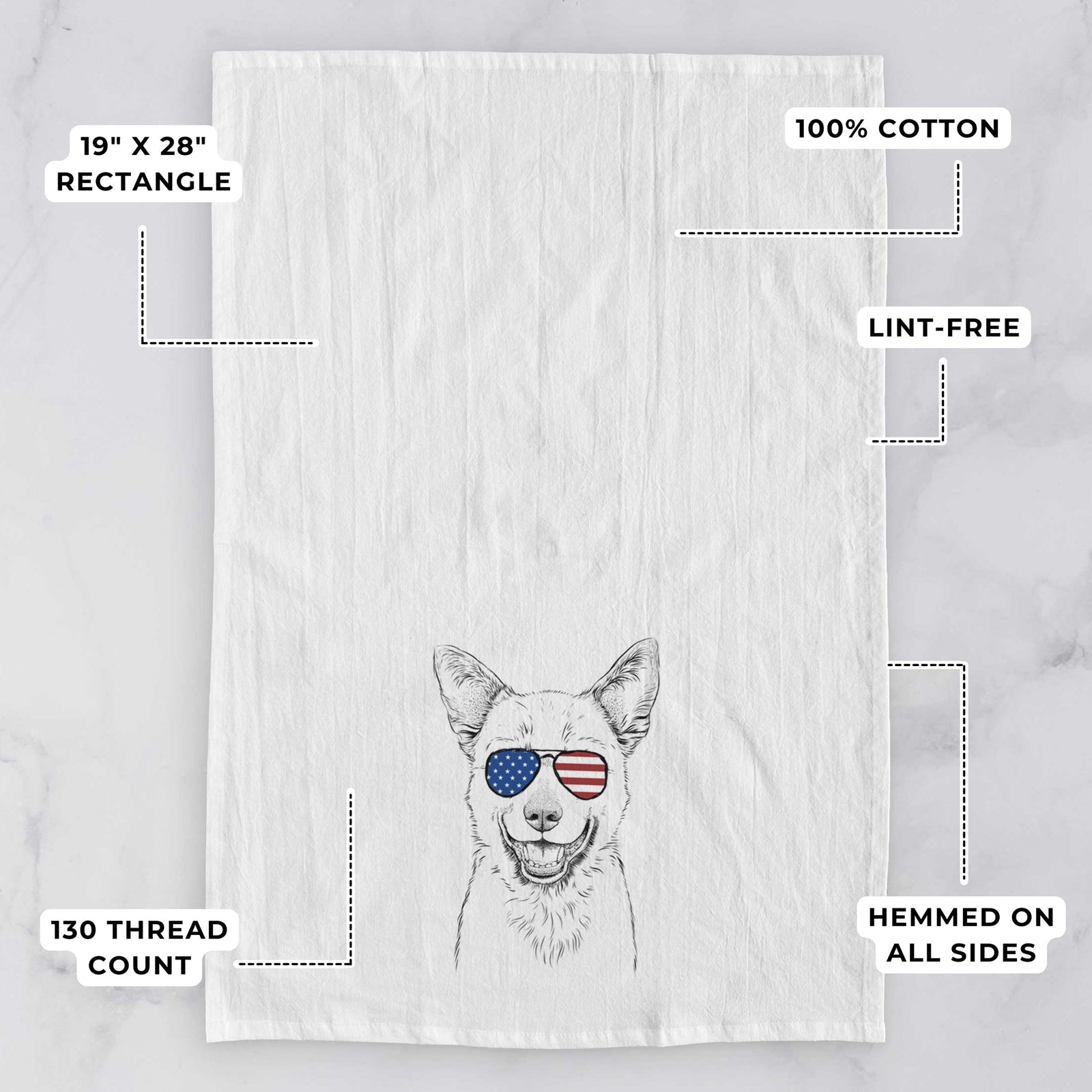 Arden the Australian Kelpie Tea Towel