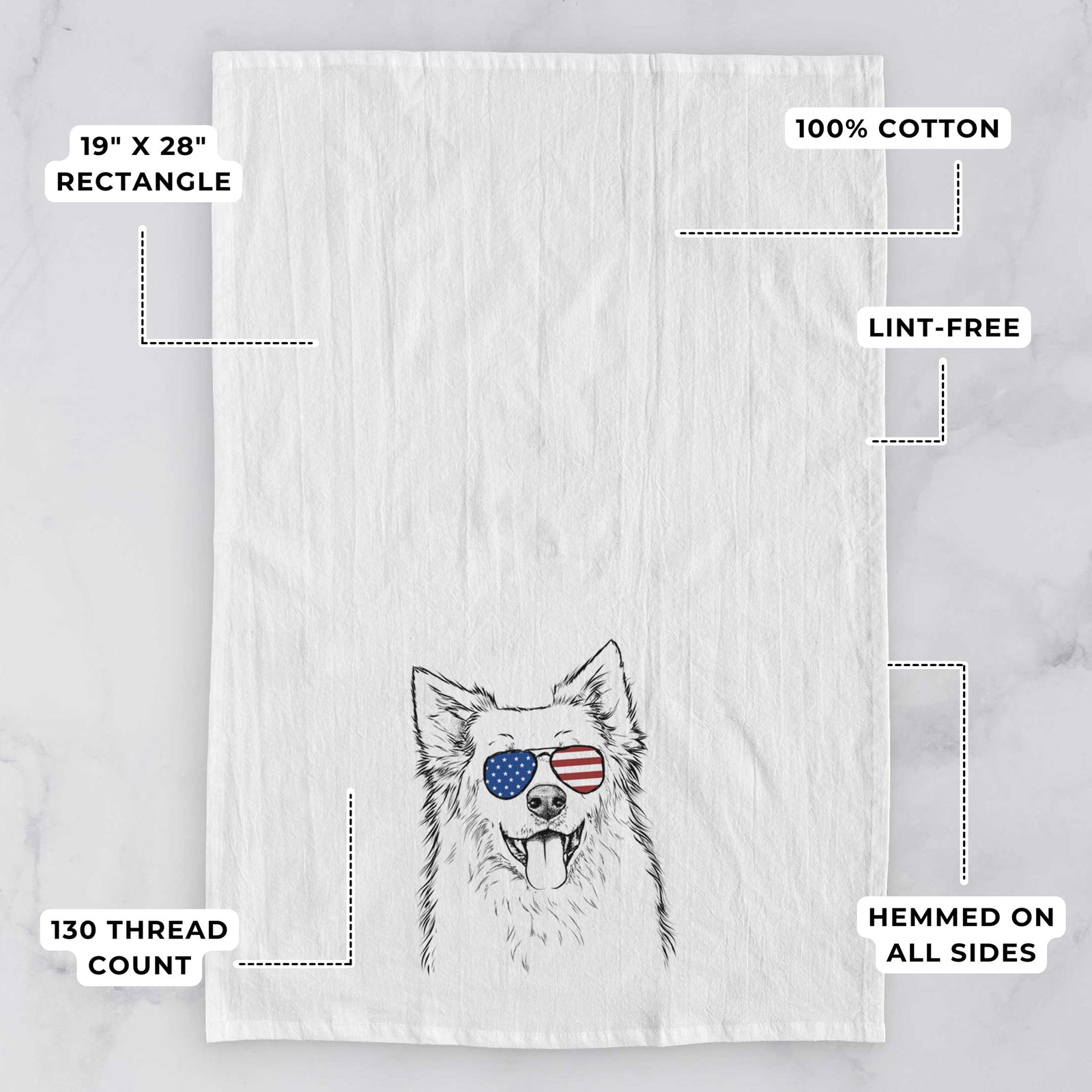Aspenita the Mixed Breed Tea Towel