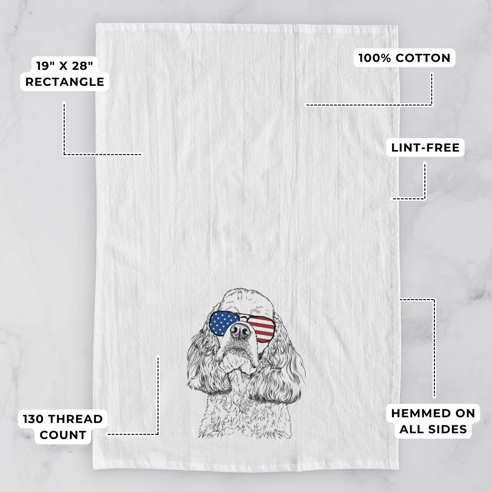 Bailey the American Cocker Spaniel Tea Towel