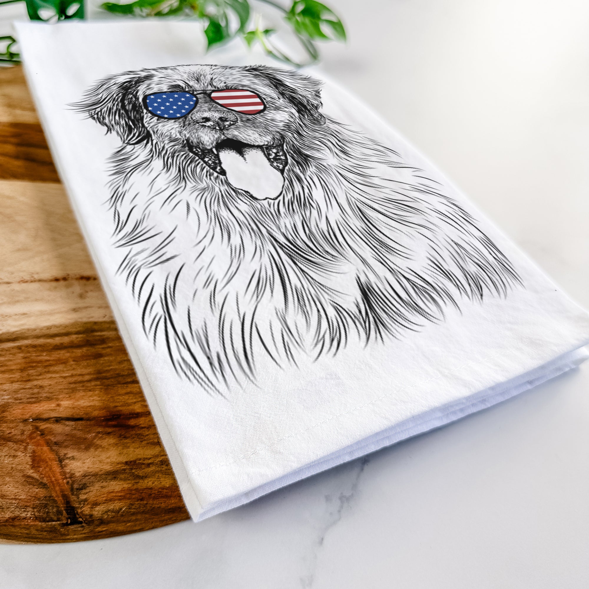 Bamboo the Leonberger Tea Towel