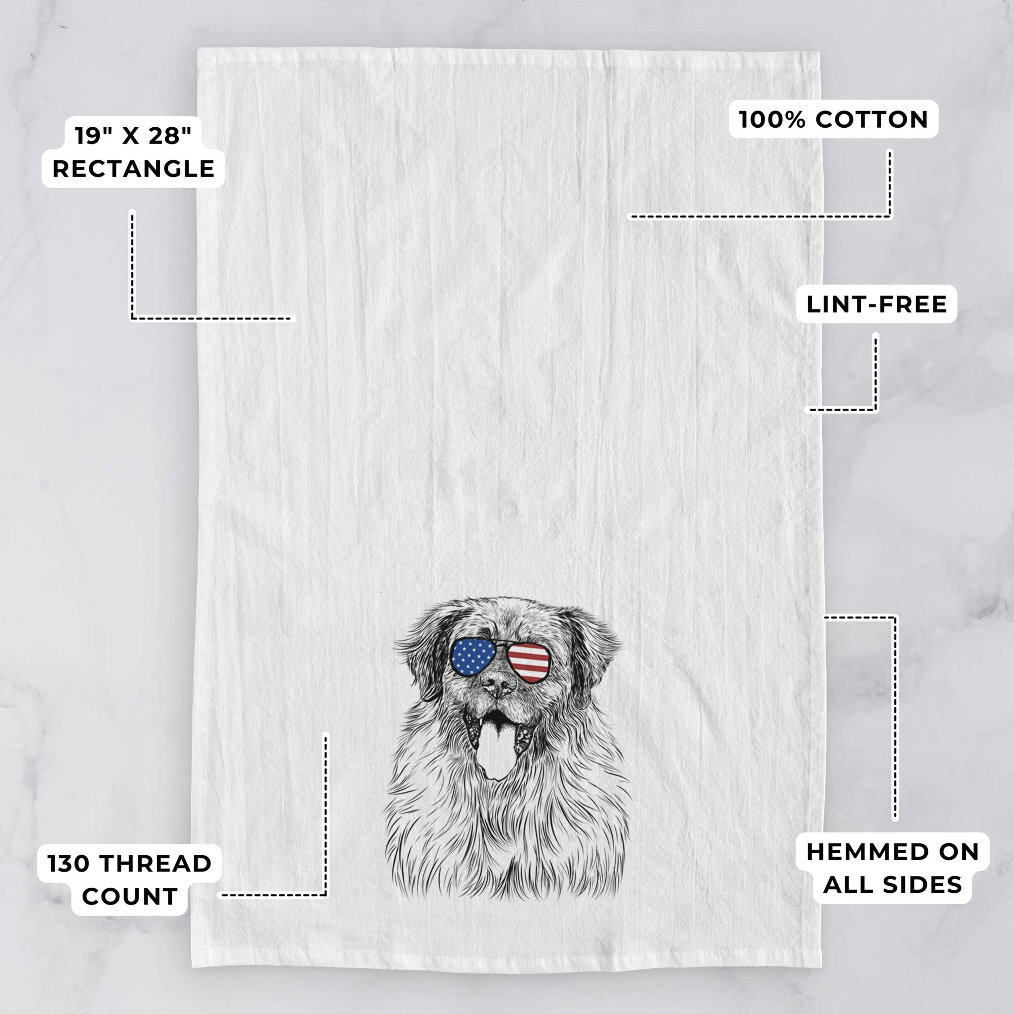 Bamboo the Leonberger Tea Towel