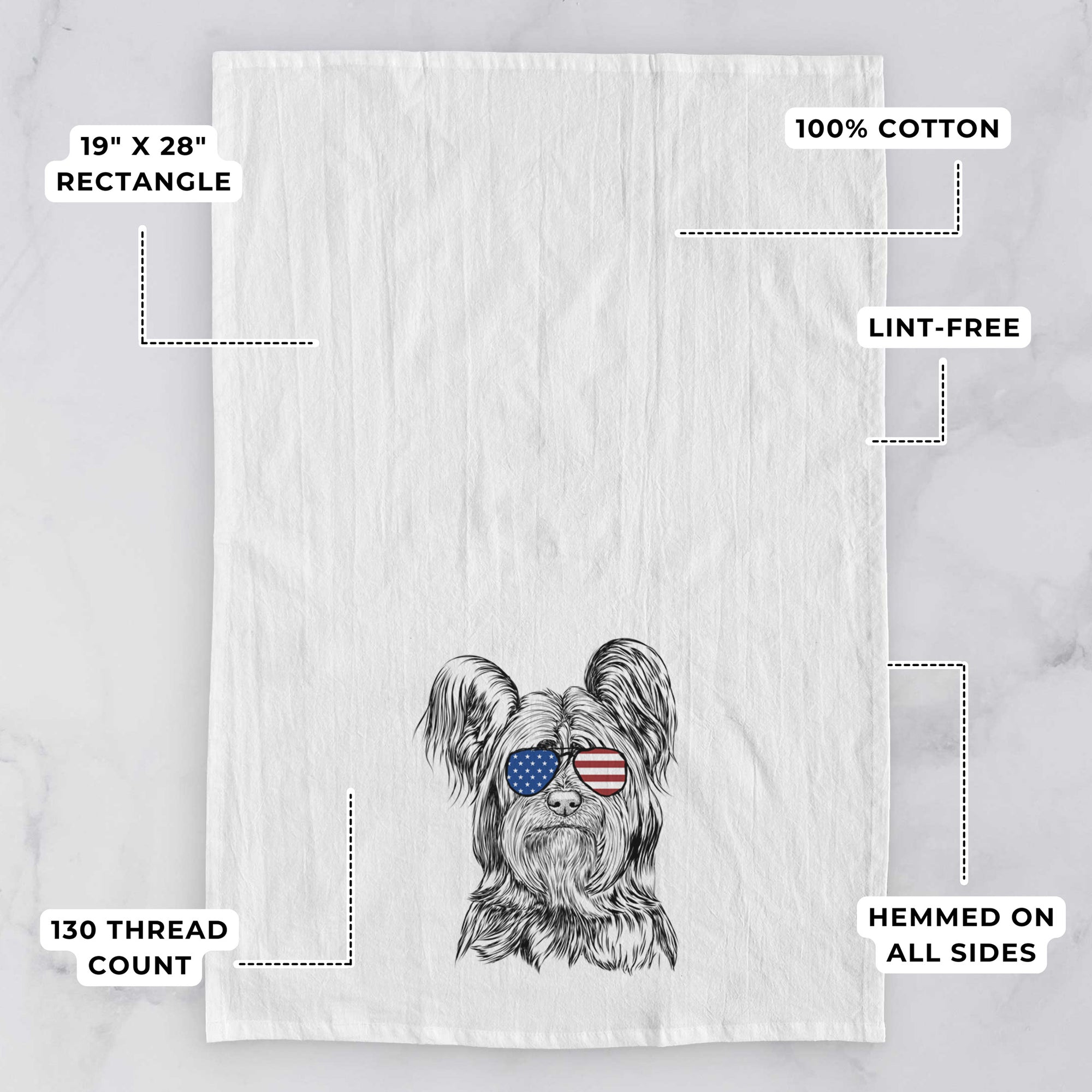 Bandit the Skye Terrier Tea Towel