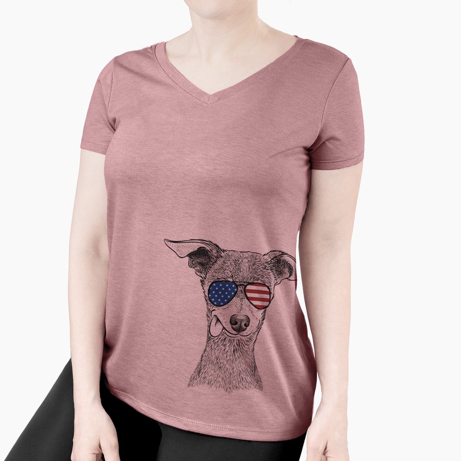 USA Bebe the Chihuahua - Women's Perfect V-neck Shirt