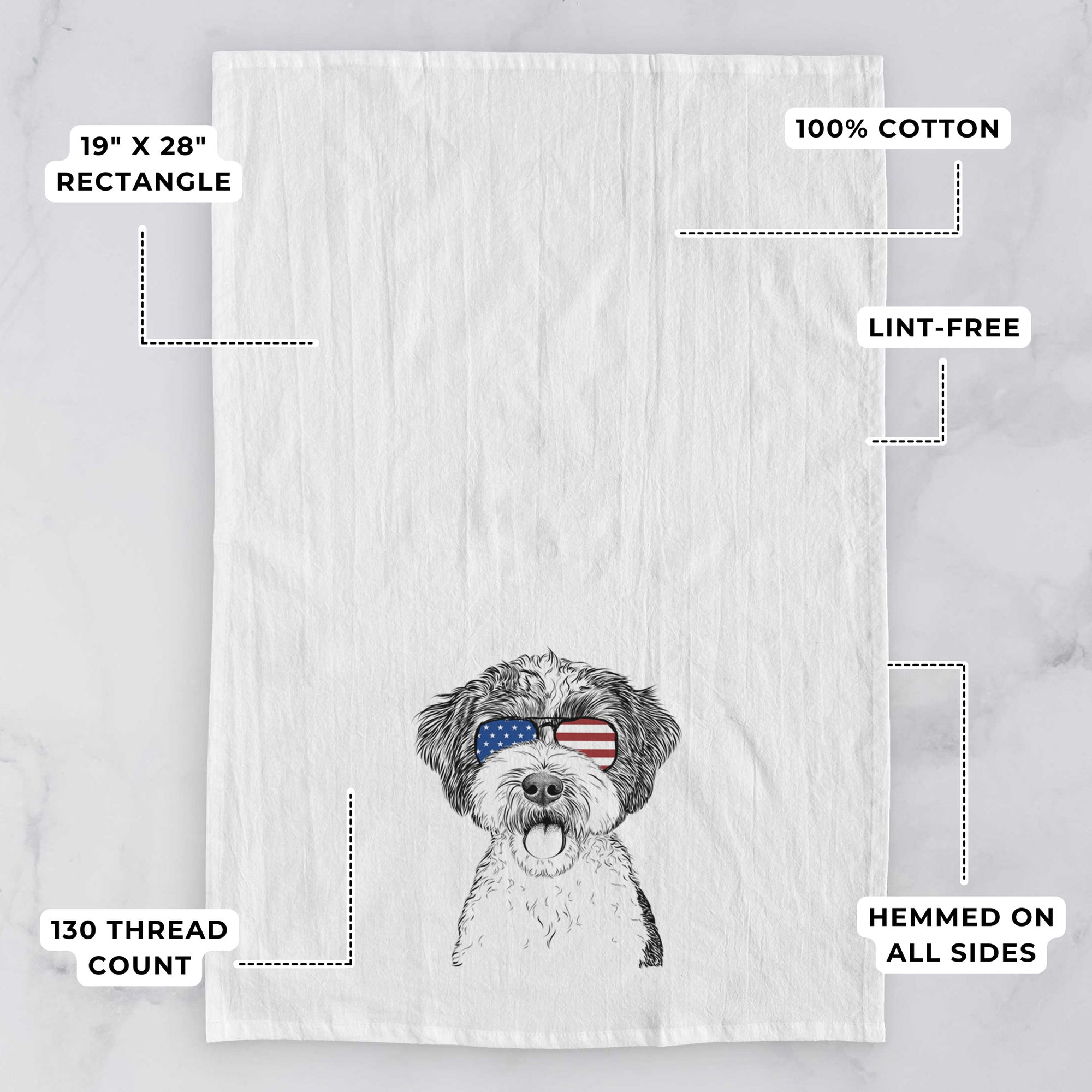 Bella the Cockapoo Tea Towel