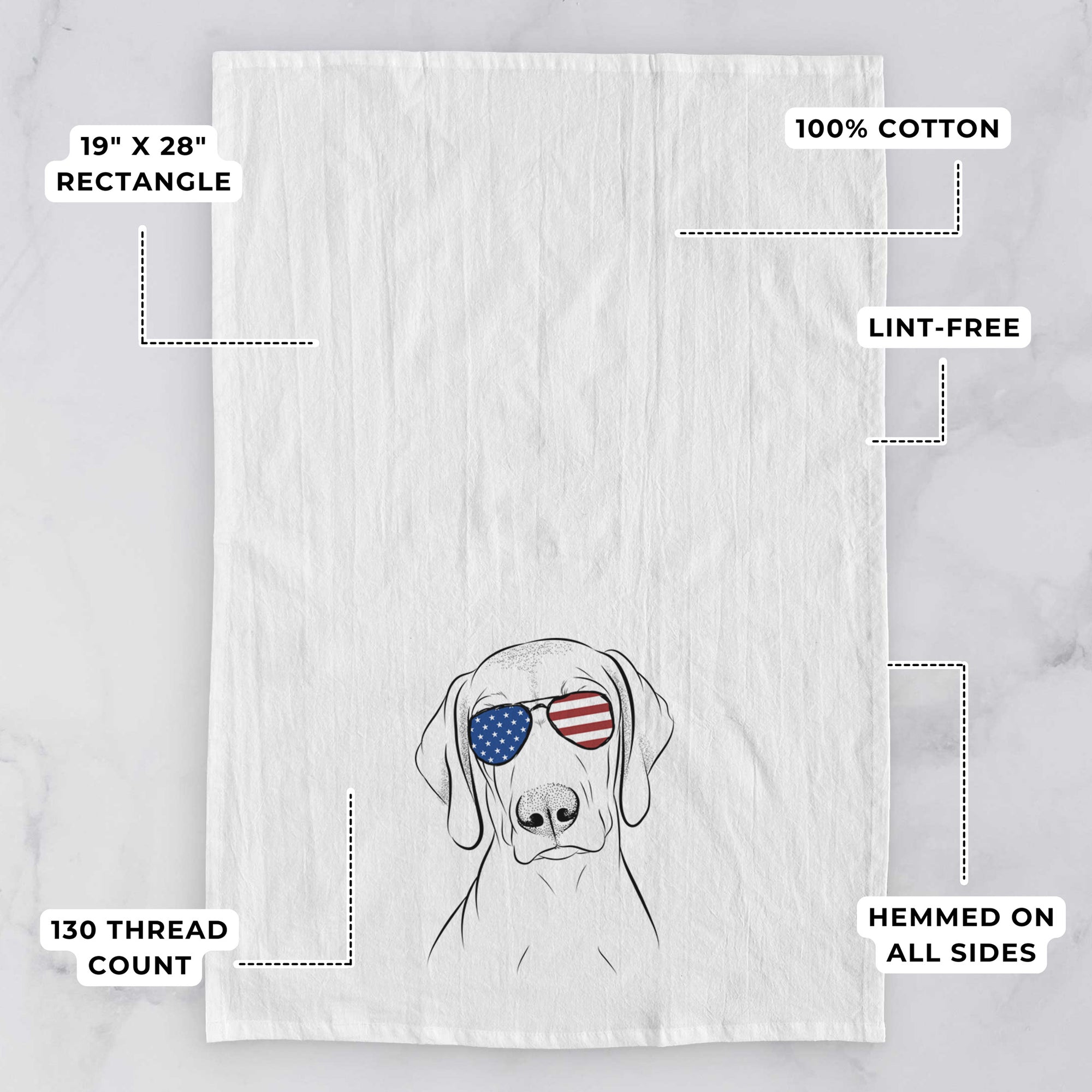 Benelli the Vizsla Tea Towel