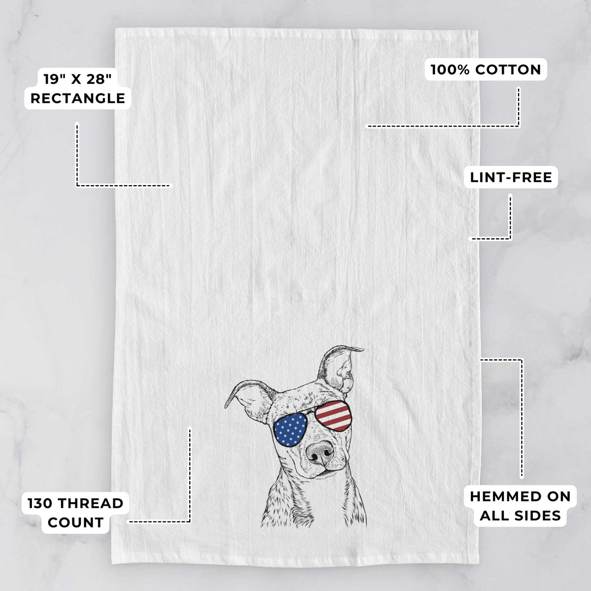 Bianca the Mixed Breed Tea Towel