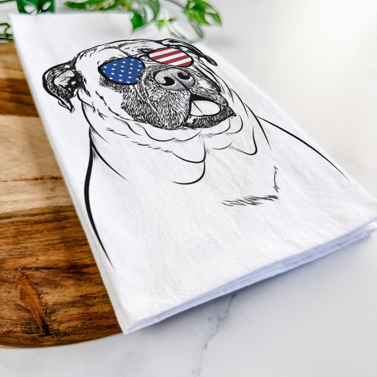 Big P the English Mastiff Tea Towel