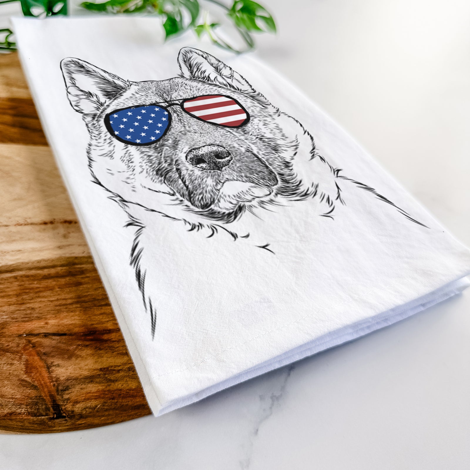 Bo the American Akita Tea Towel
