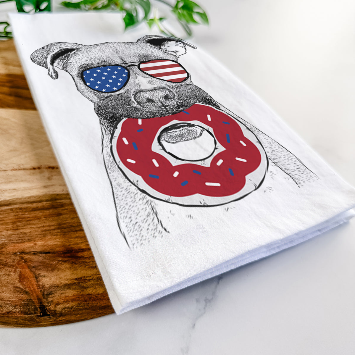 Bo the Boxer Tea Towel