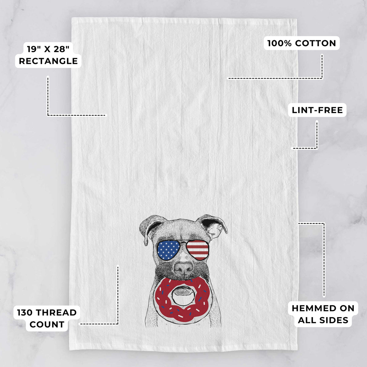 Bo the Boxer Tea Towel