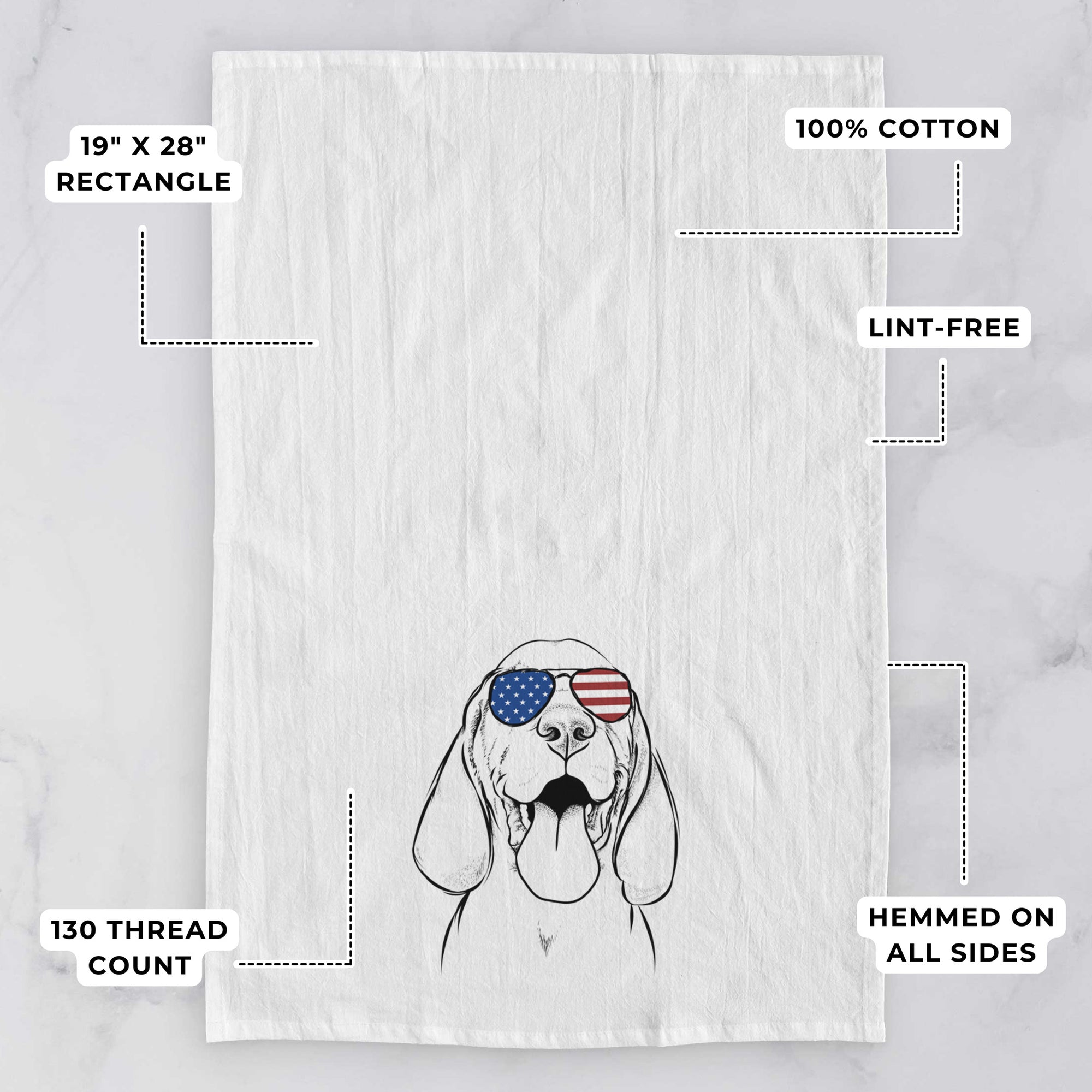 Bodi the Vizsla Tea Towel