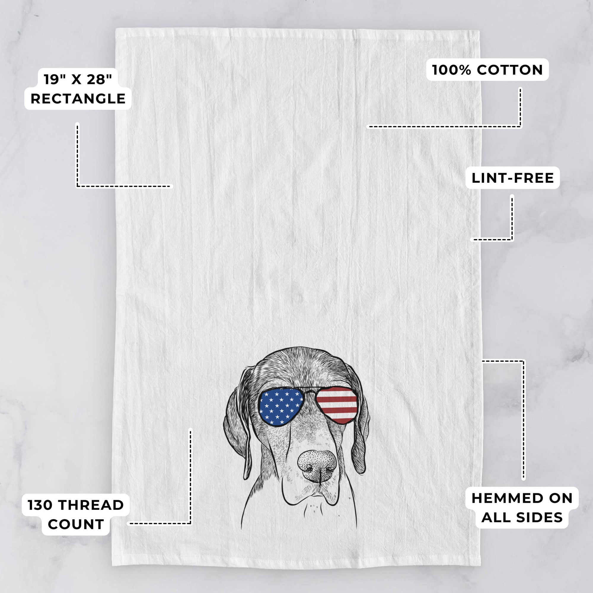 Bohdi the German Shorthaired Pointer Tea Towel