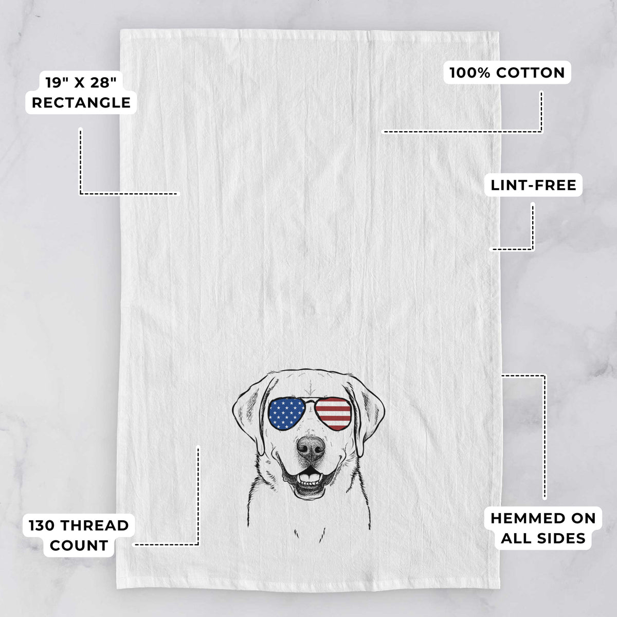 Booney the Labrador Retriever Tea Towel