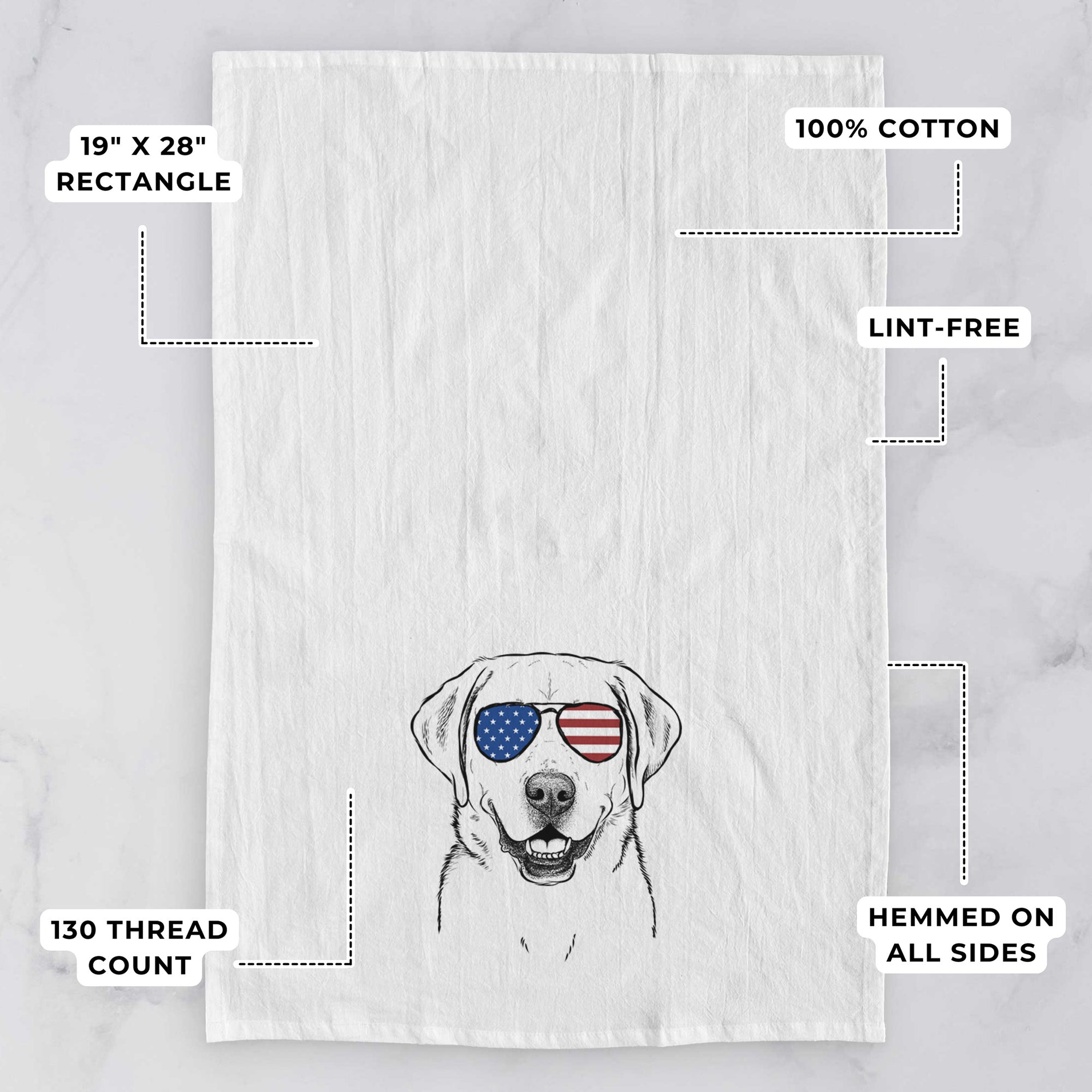 Booney the Labrador Retriever Tea Towel