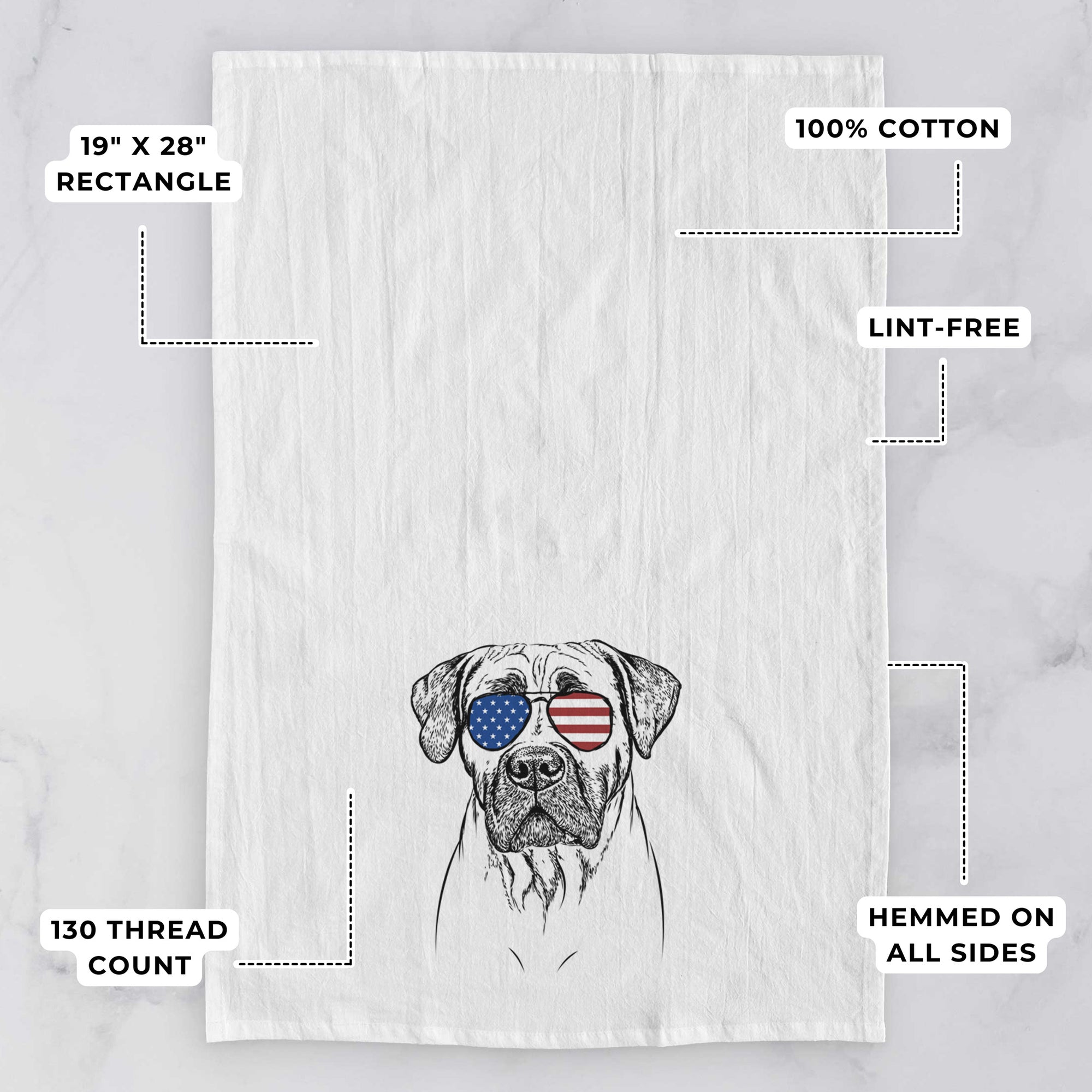 Boris the Boerboel Tea Towel