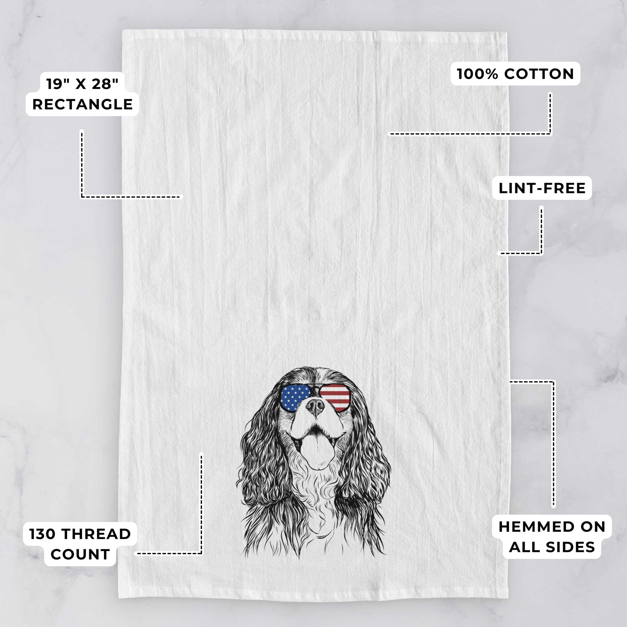 Brandy the Cavalier King Charles Spaniel Tea Towel