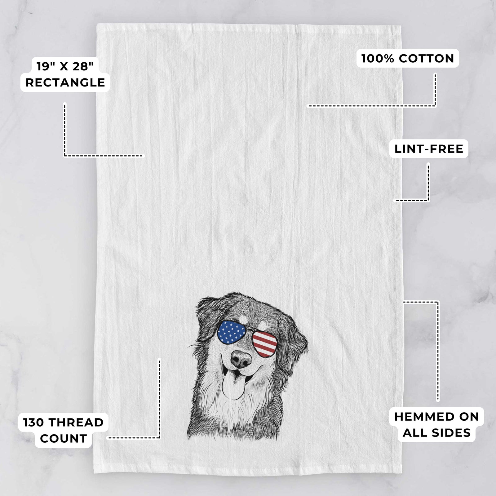 Brodie the Golden Aussie Tea Towel
