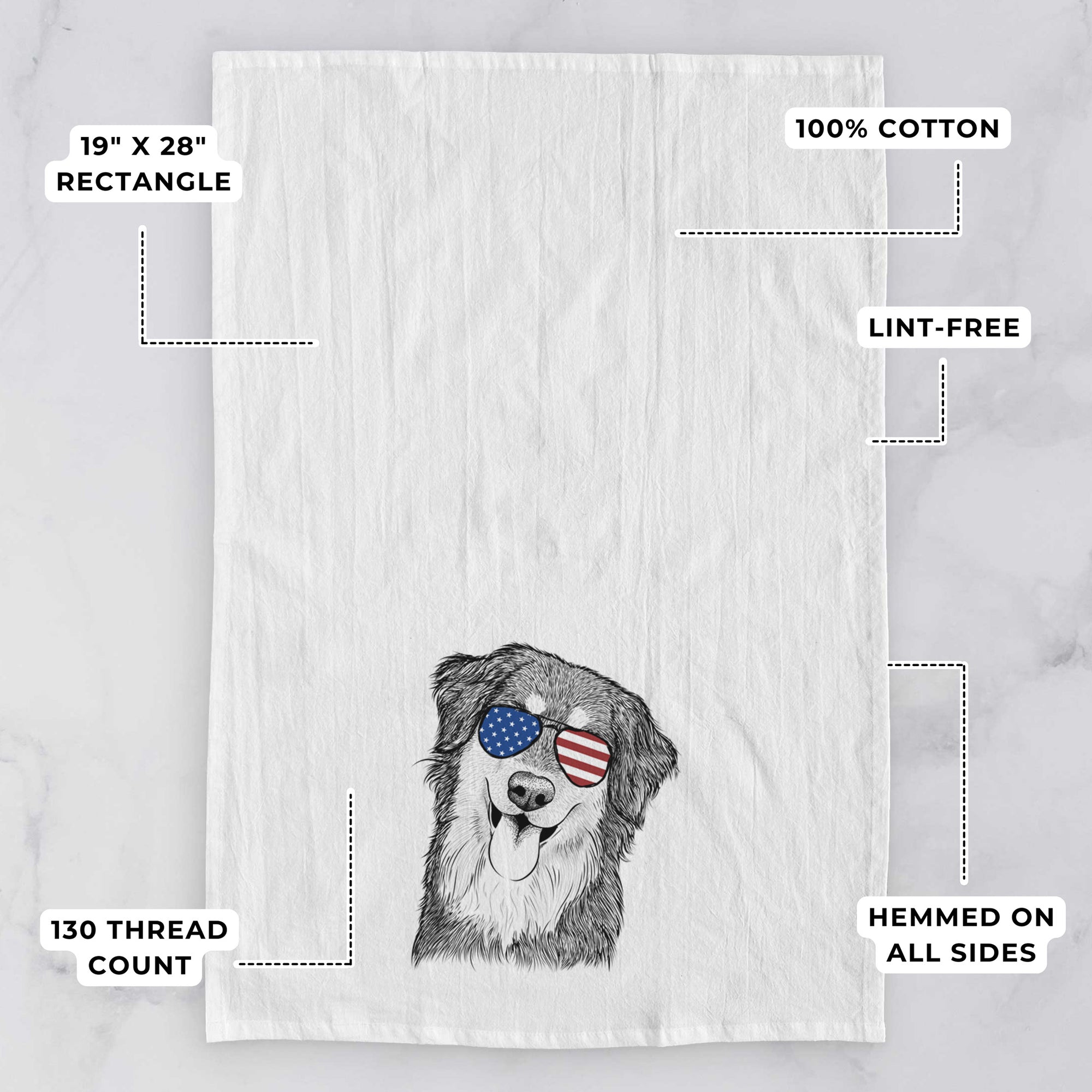 Brodie the Golden Aussie Tea Towel